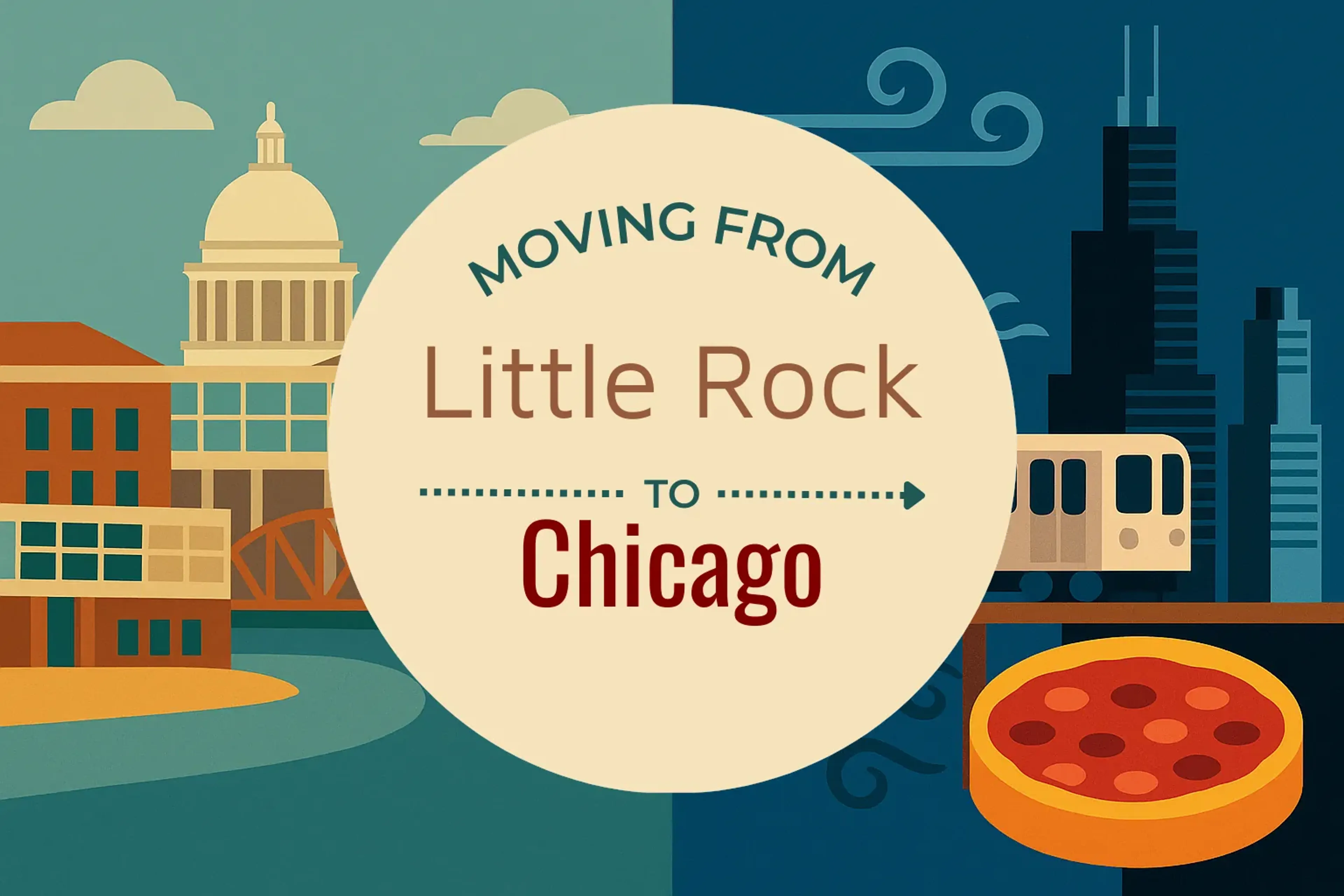 Side-by-side comparison of Little Rock to Chicago moving companies