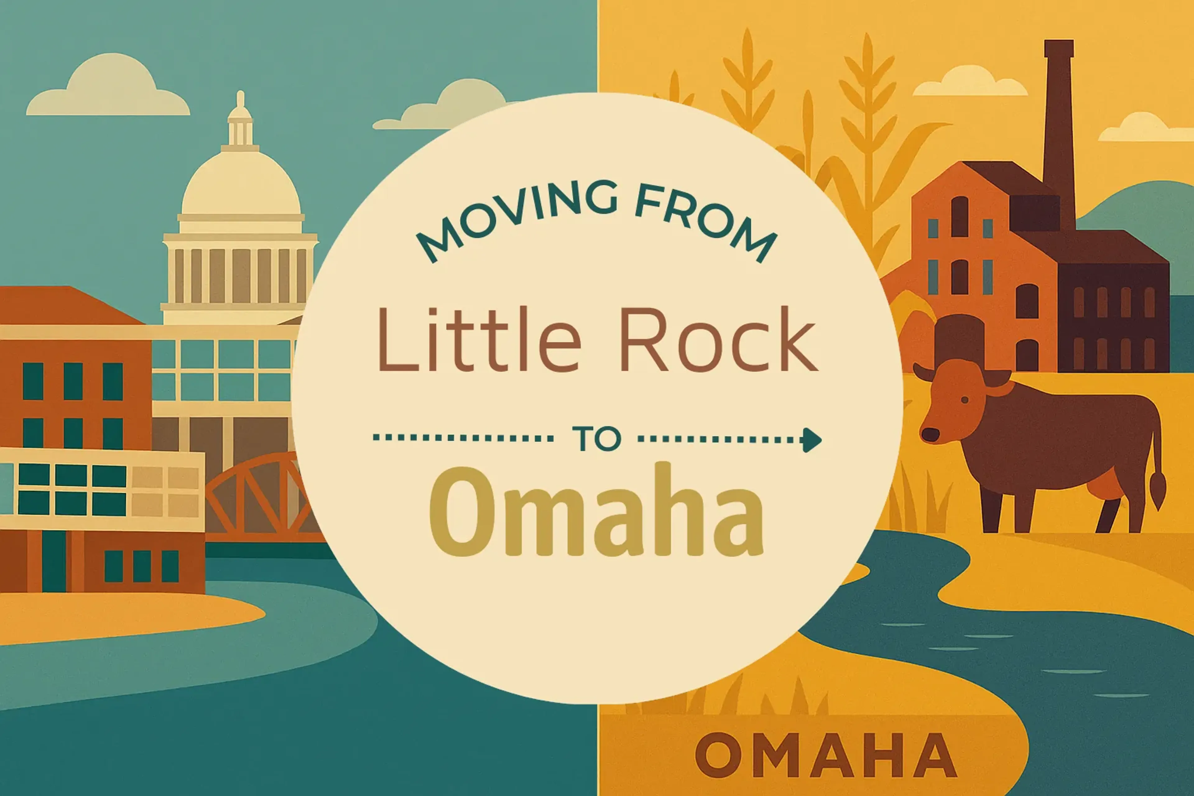Side-by-side comparison of Little Rock to Omaha moving companies