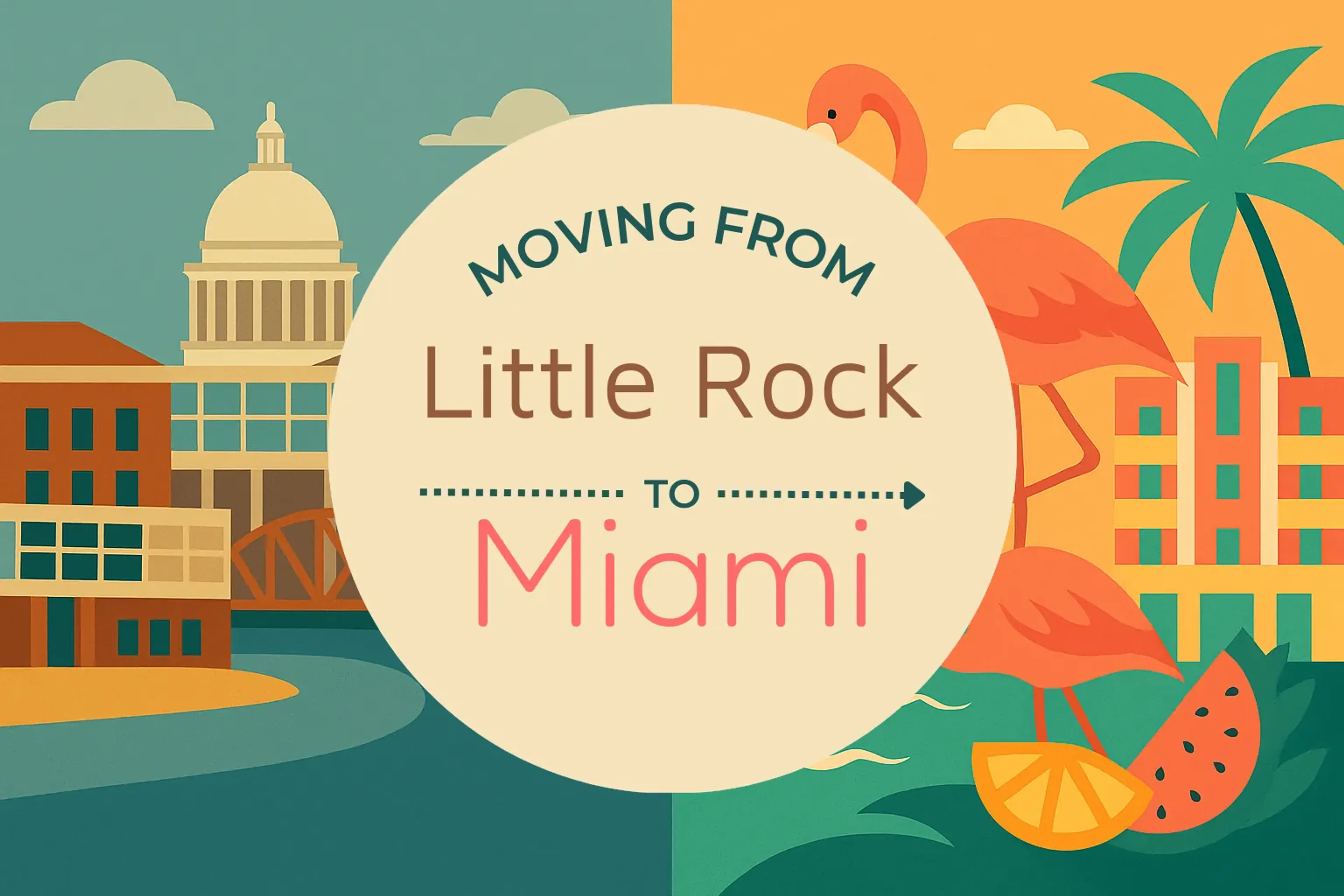 Side-by-side comparison of Little Rock to Miami moving companies