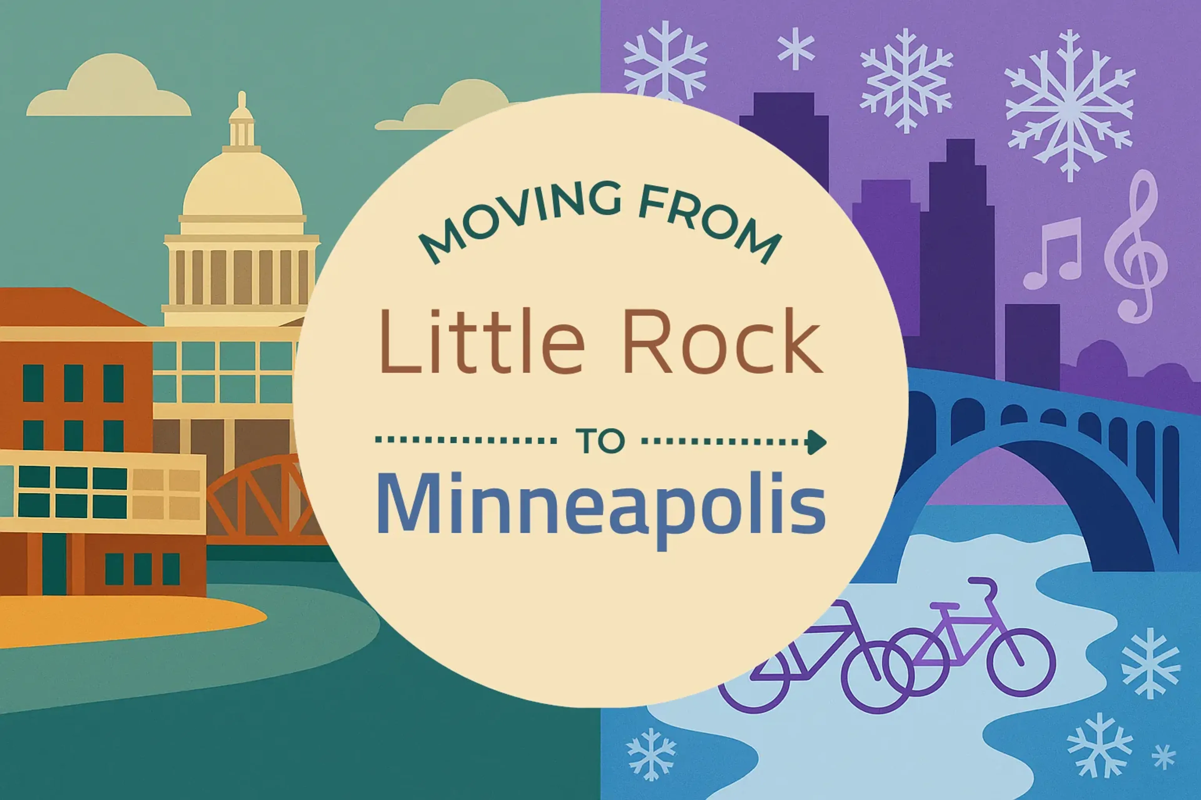 Side-by-side comparison of Little Rock to Minneapolis moving companies