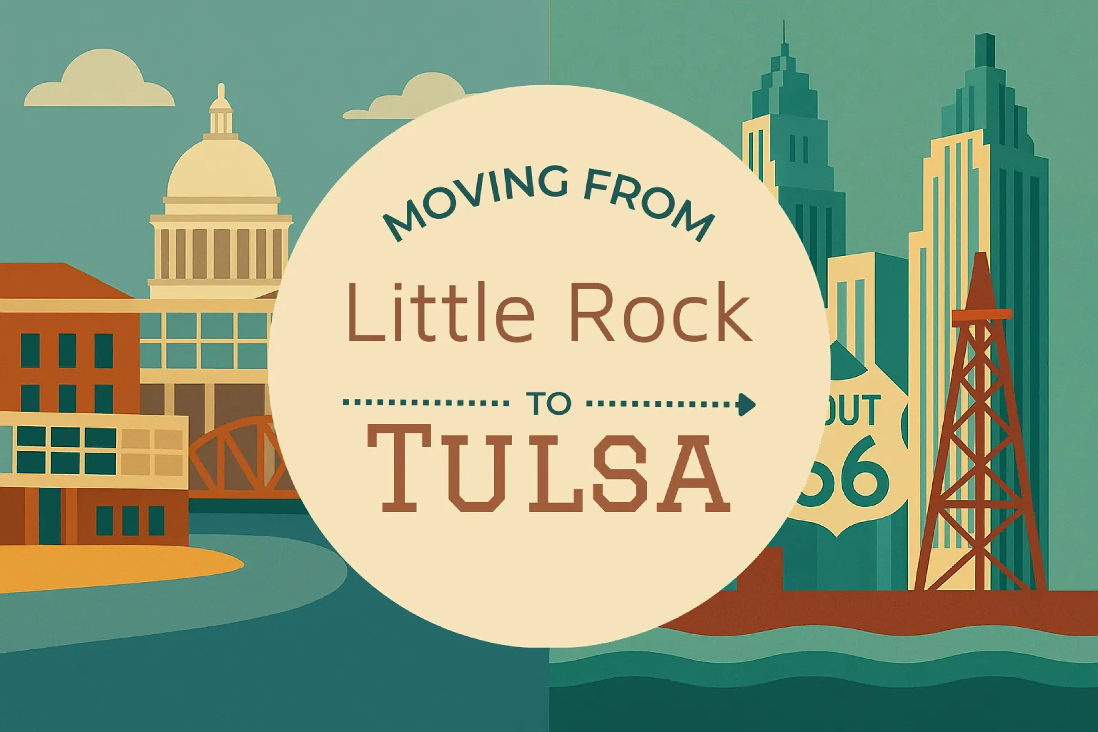 Side-by-side comparison of Little Rock to Tulsa moving companies