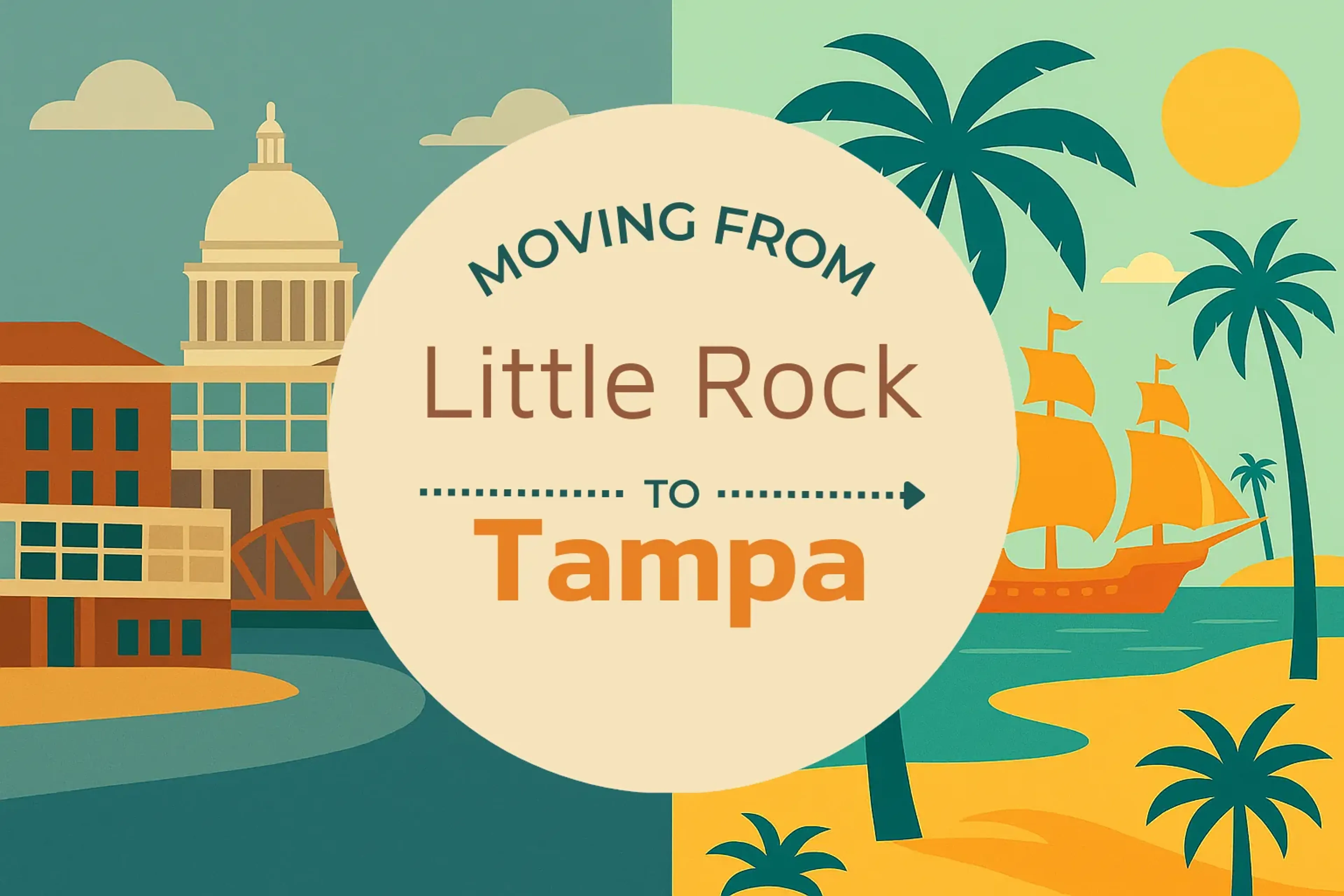 Side-by-side comparison of Little Rock to Tampa moving companies