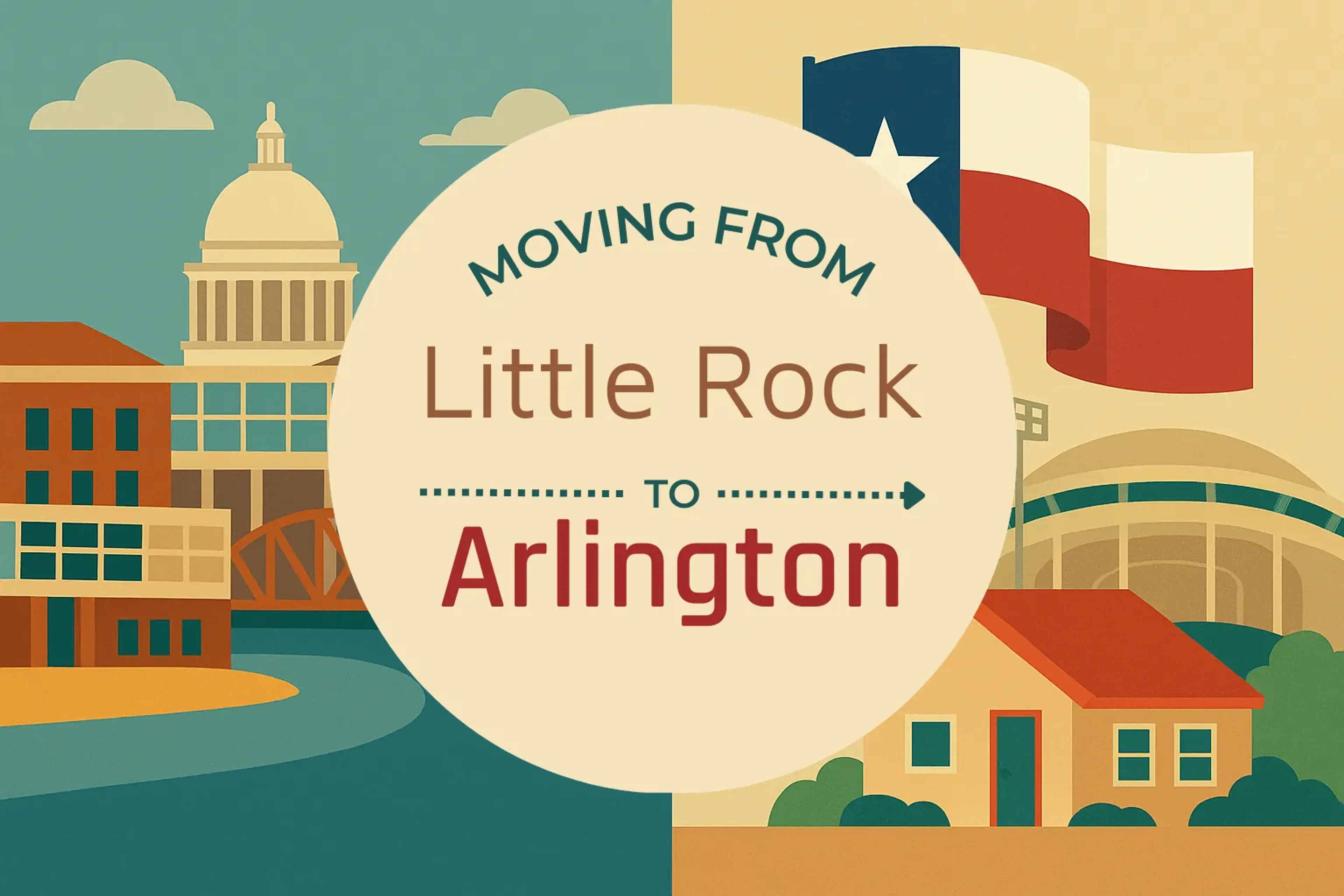 Side-by-side comparison of Little Rock to Arlington moving companies