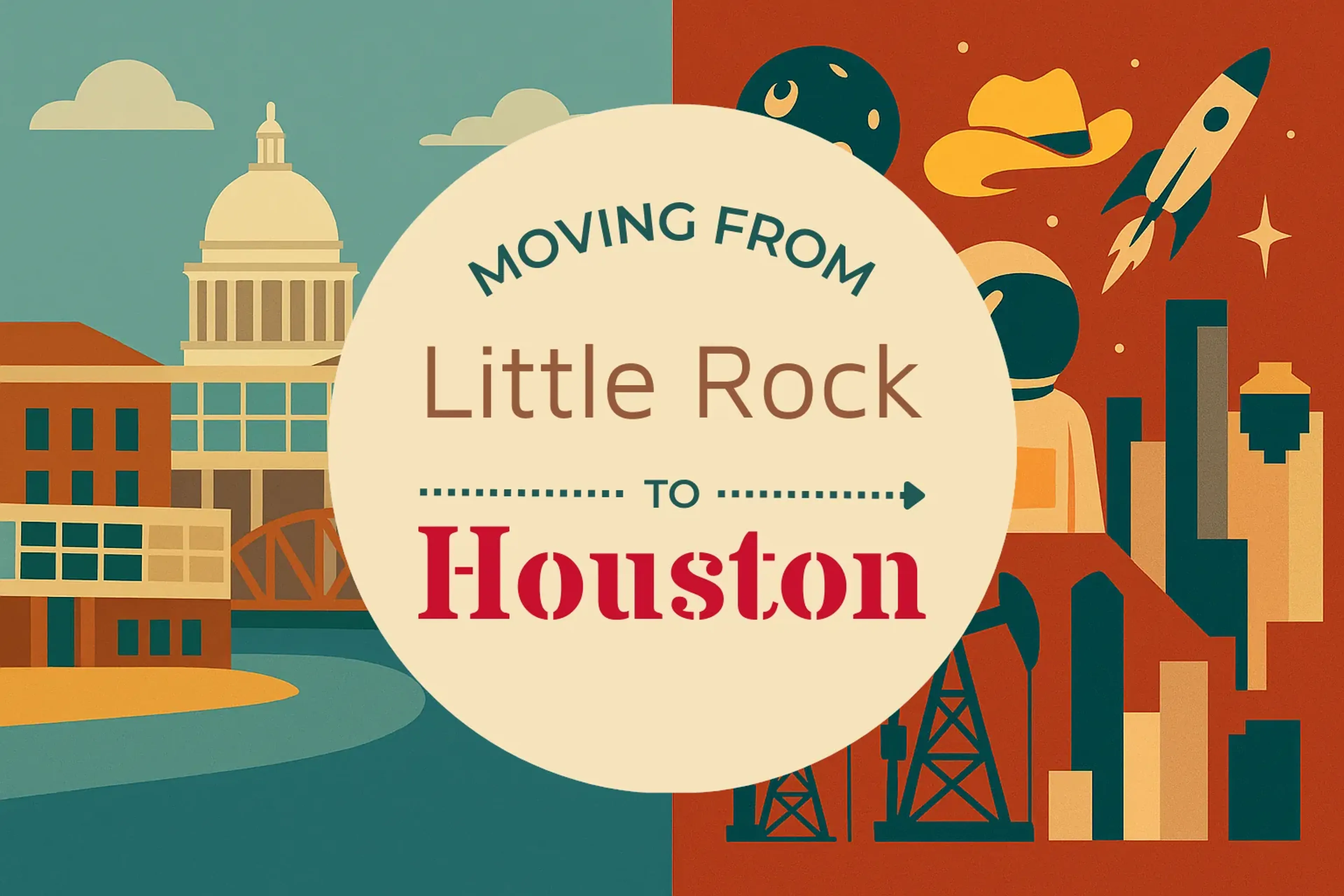 Side-by-side comparison of Little Rock to Houston moving companies