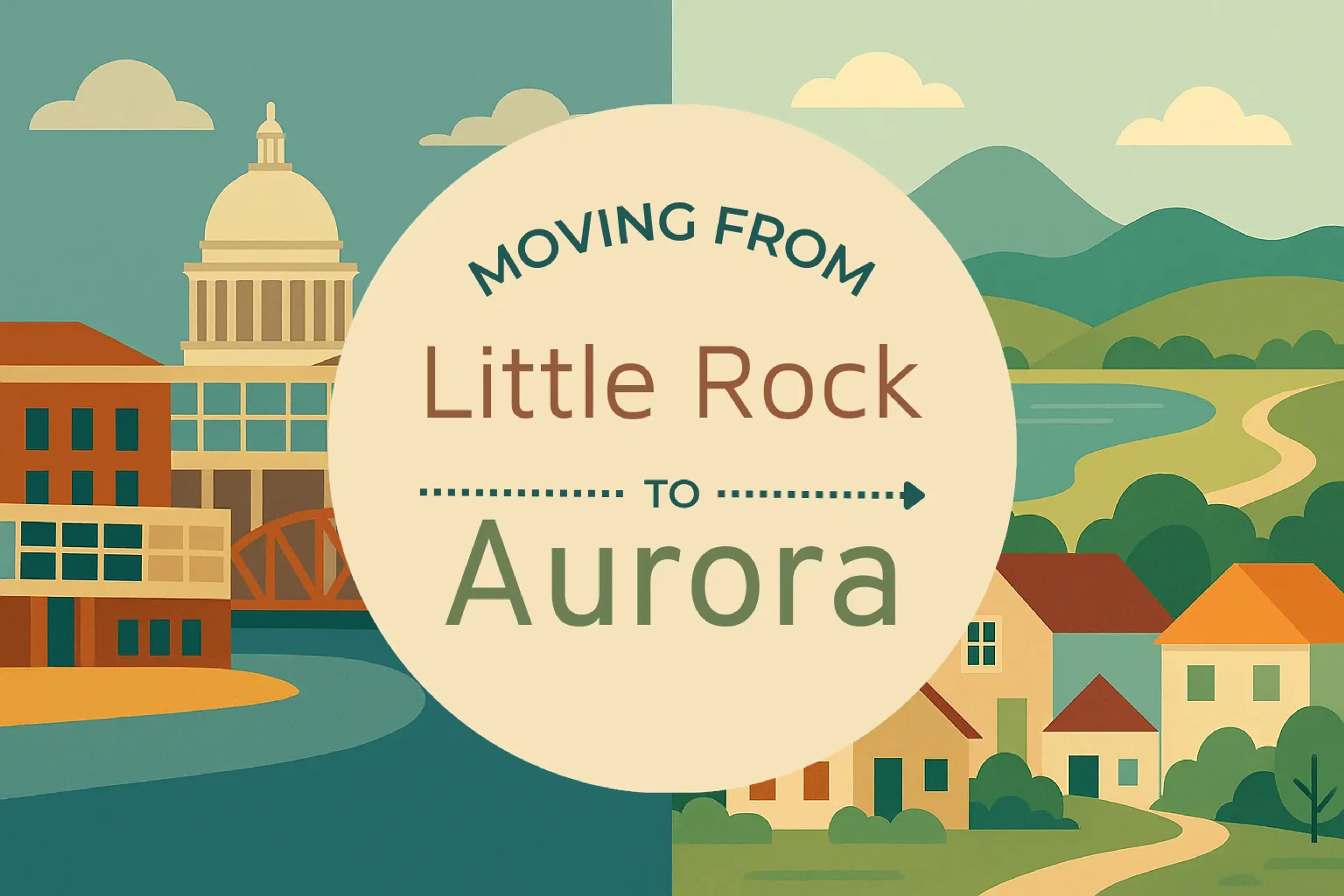 Side-by-side comparison of Little Rock to Aurora moving companies