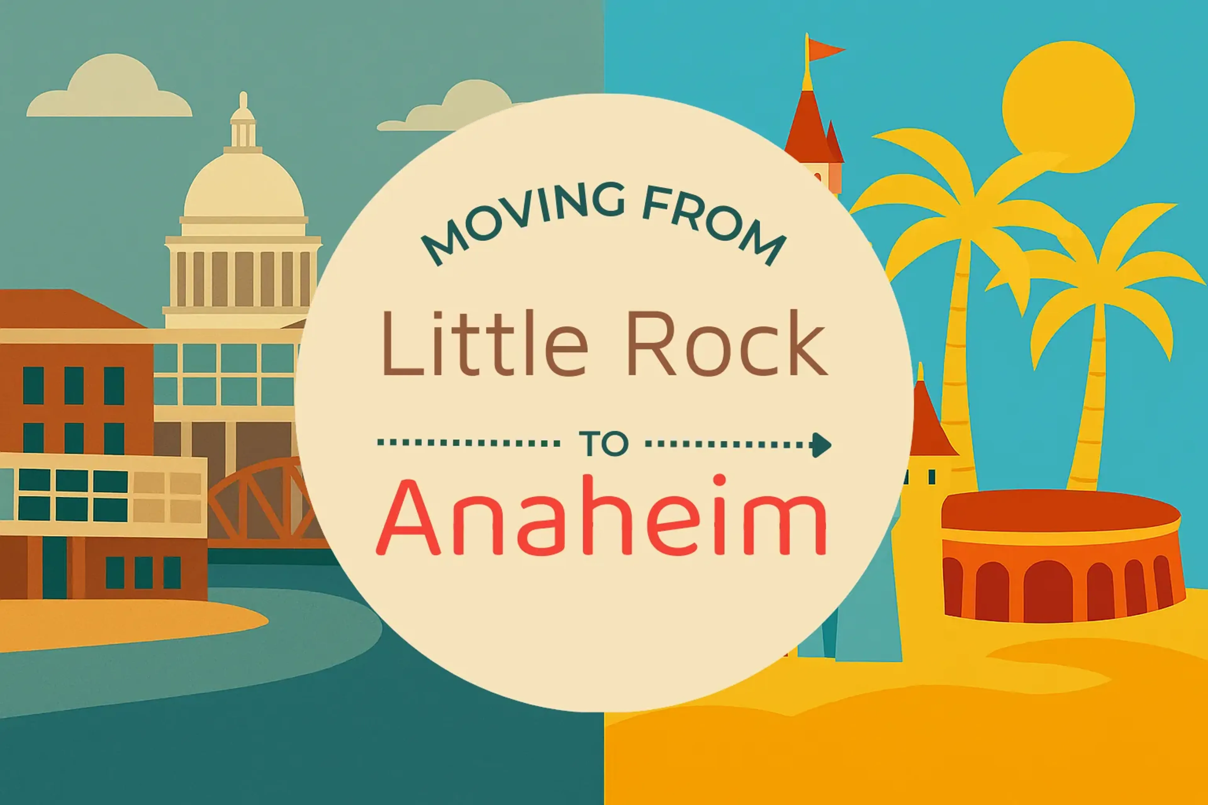 Side-by-side comparison of Little Rock to Anaheim moving companies