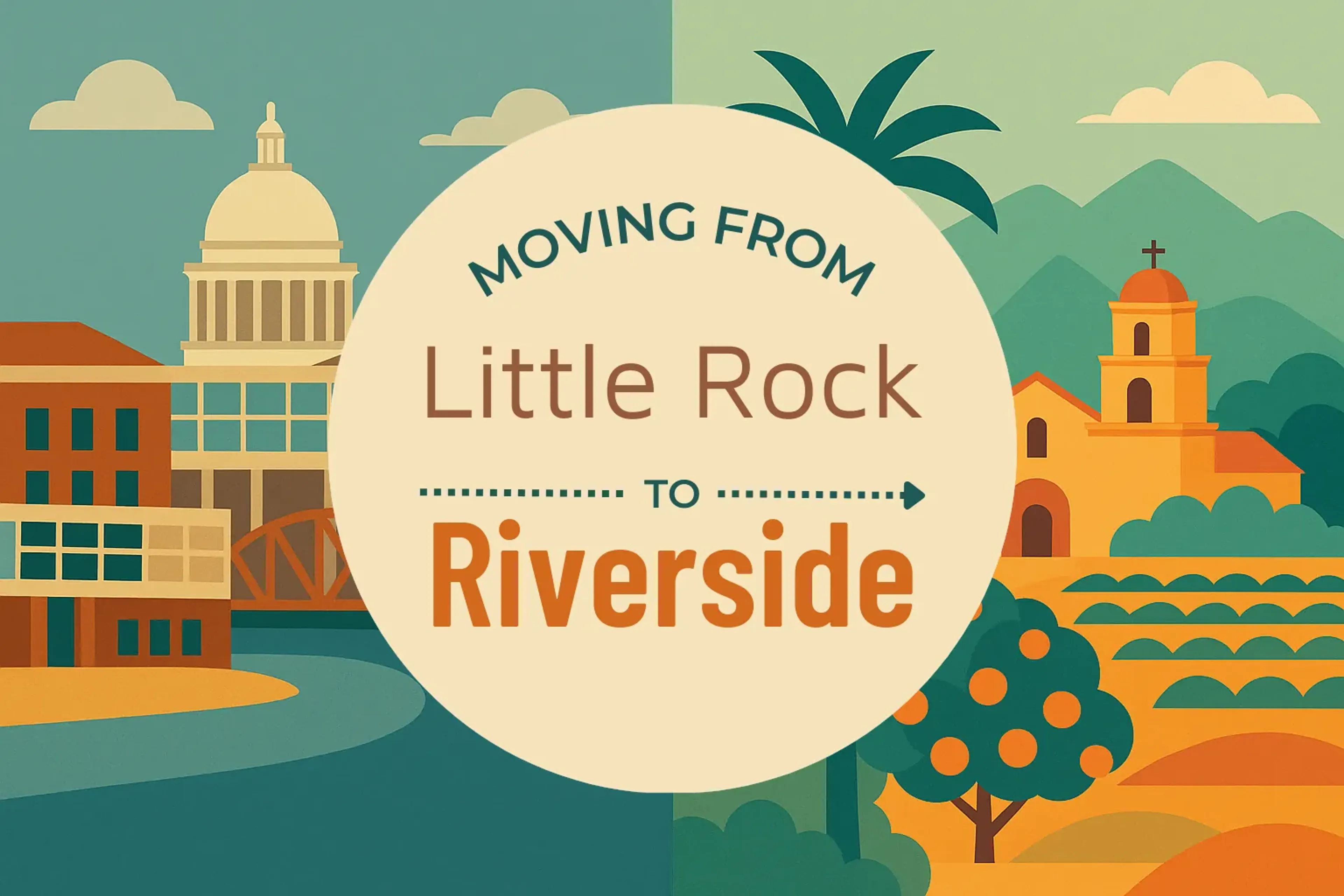 Side-by-side comparison of Little Rock to Riverside moving companies