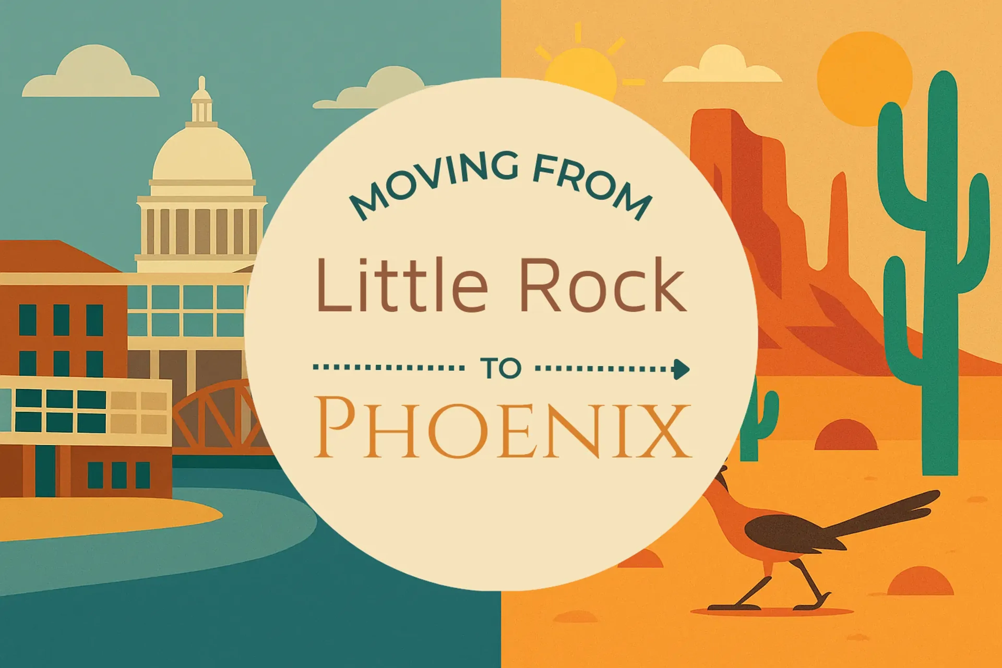 Side-by-side comparison of Little Rock to Phoenix moving companies