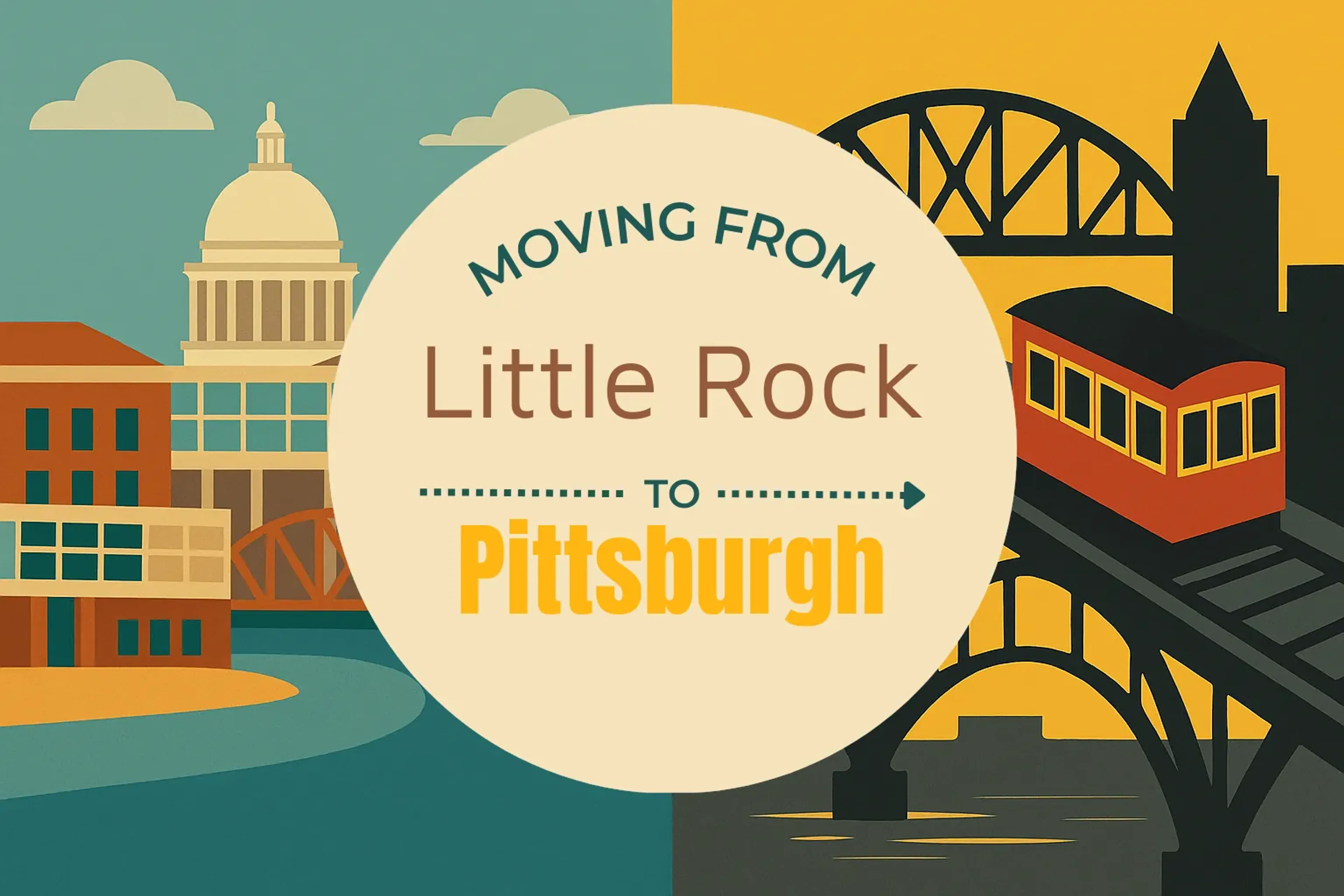 Side-by-side comparison of Little Rock to Pittsburgh moving companies