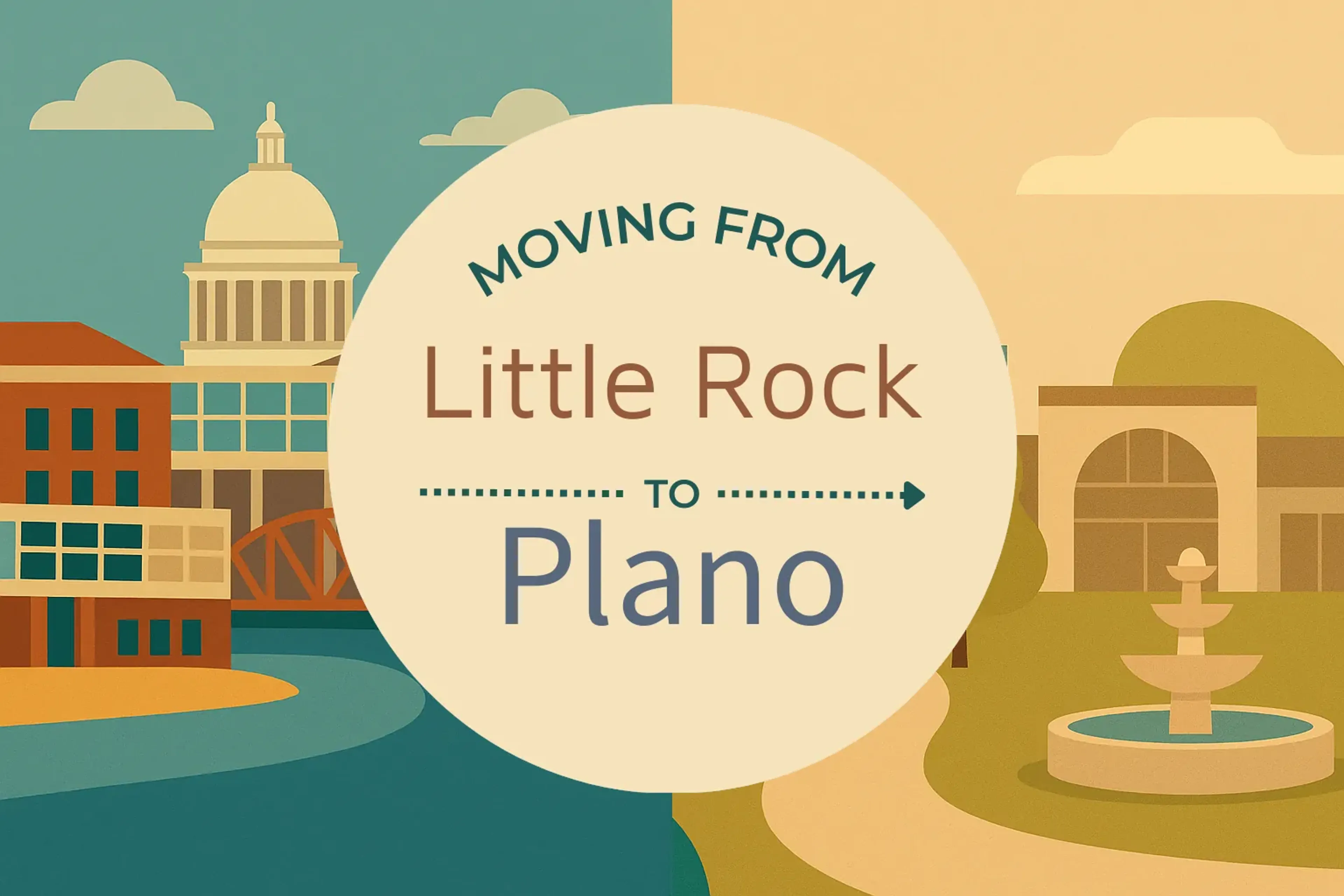 Side-by-side comparison of Little Rock to Plano moving companies