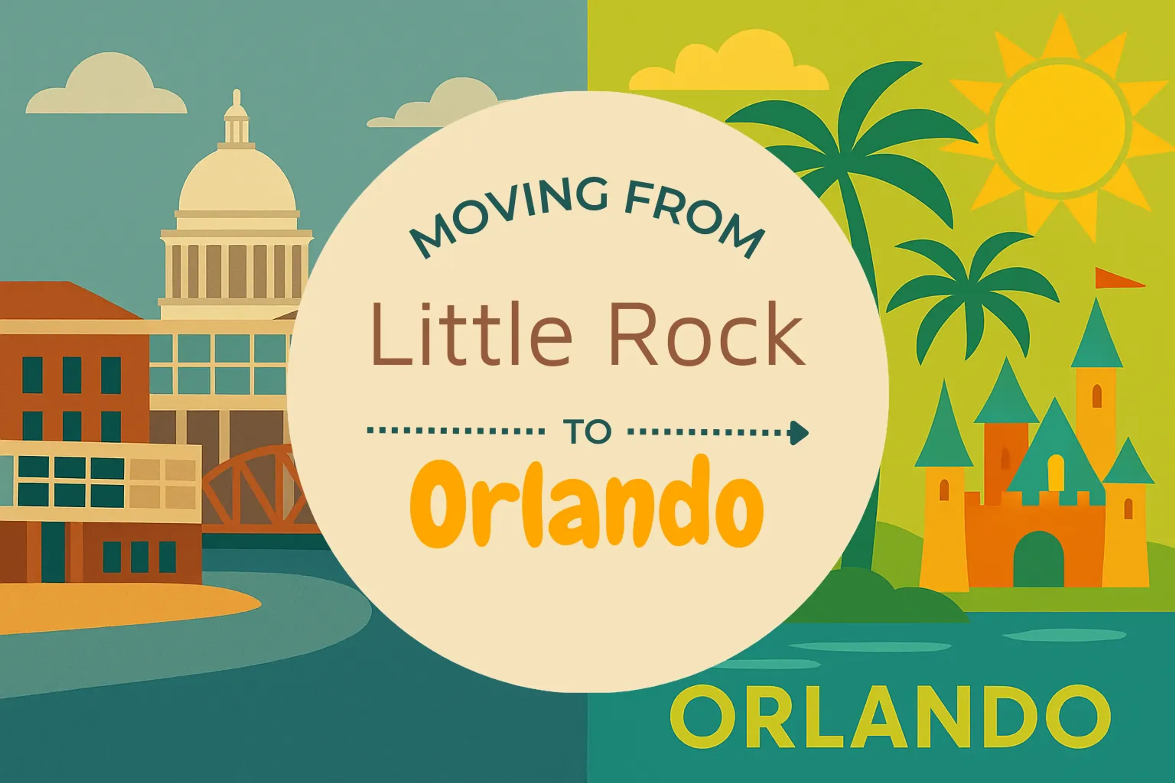 Side-by-side comparison of Little Rock to Orlando moving companies
