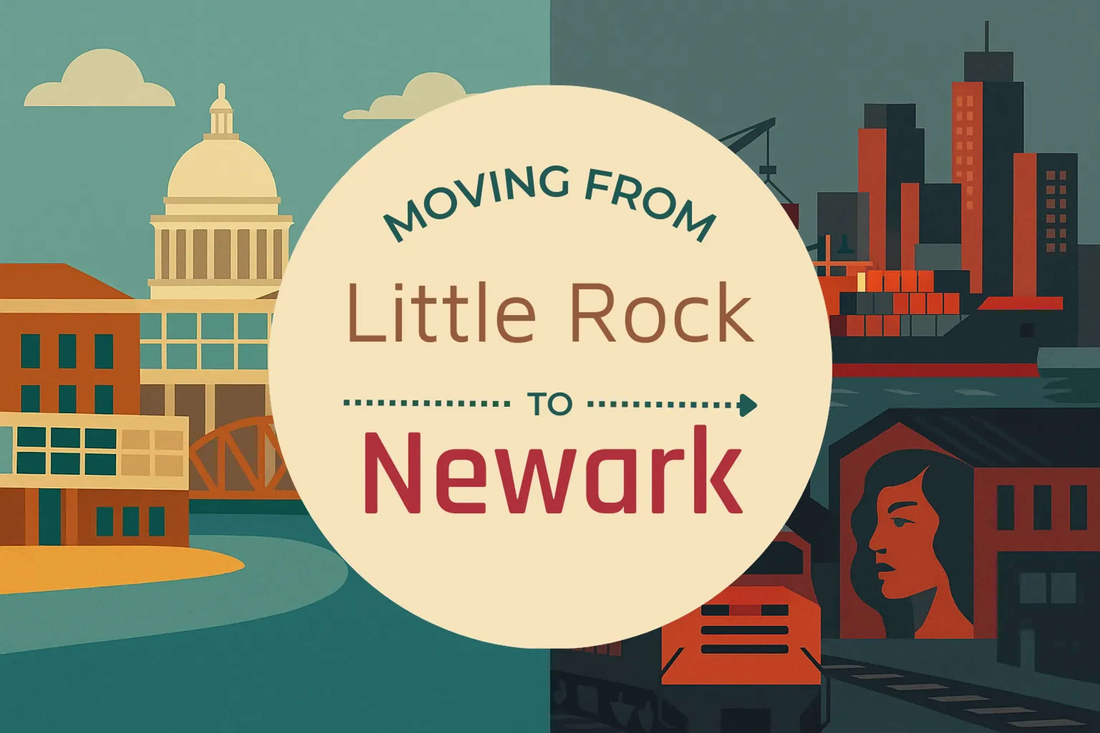 Side-by-side comparison of Little Rock to Newark moving companies