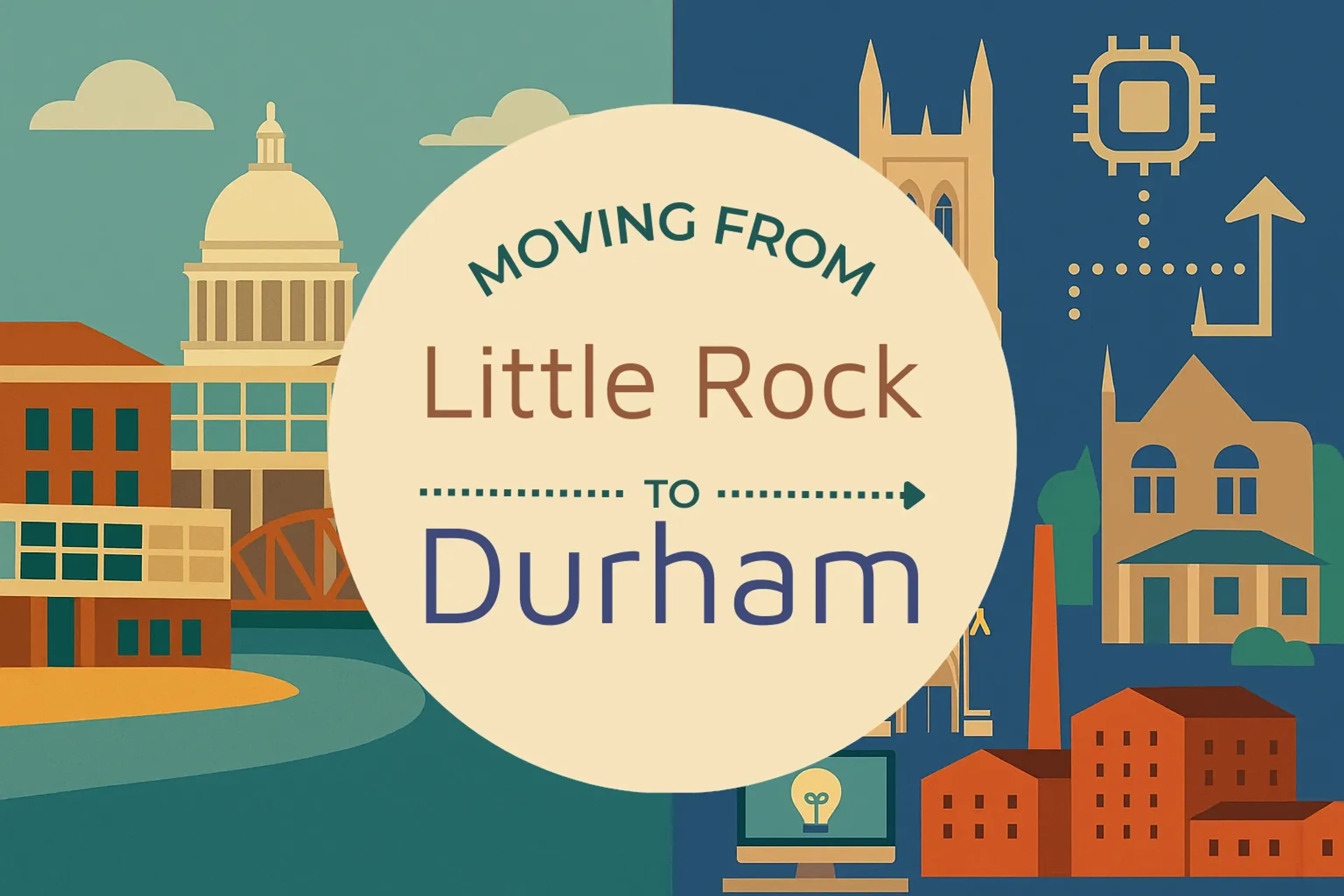 Side-by-side comparison of Little Rock to Durham moving companies