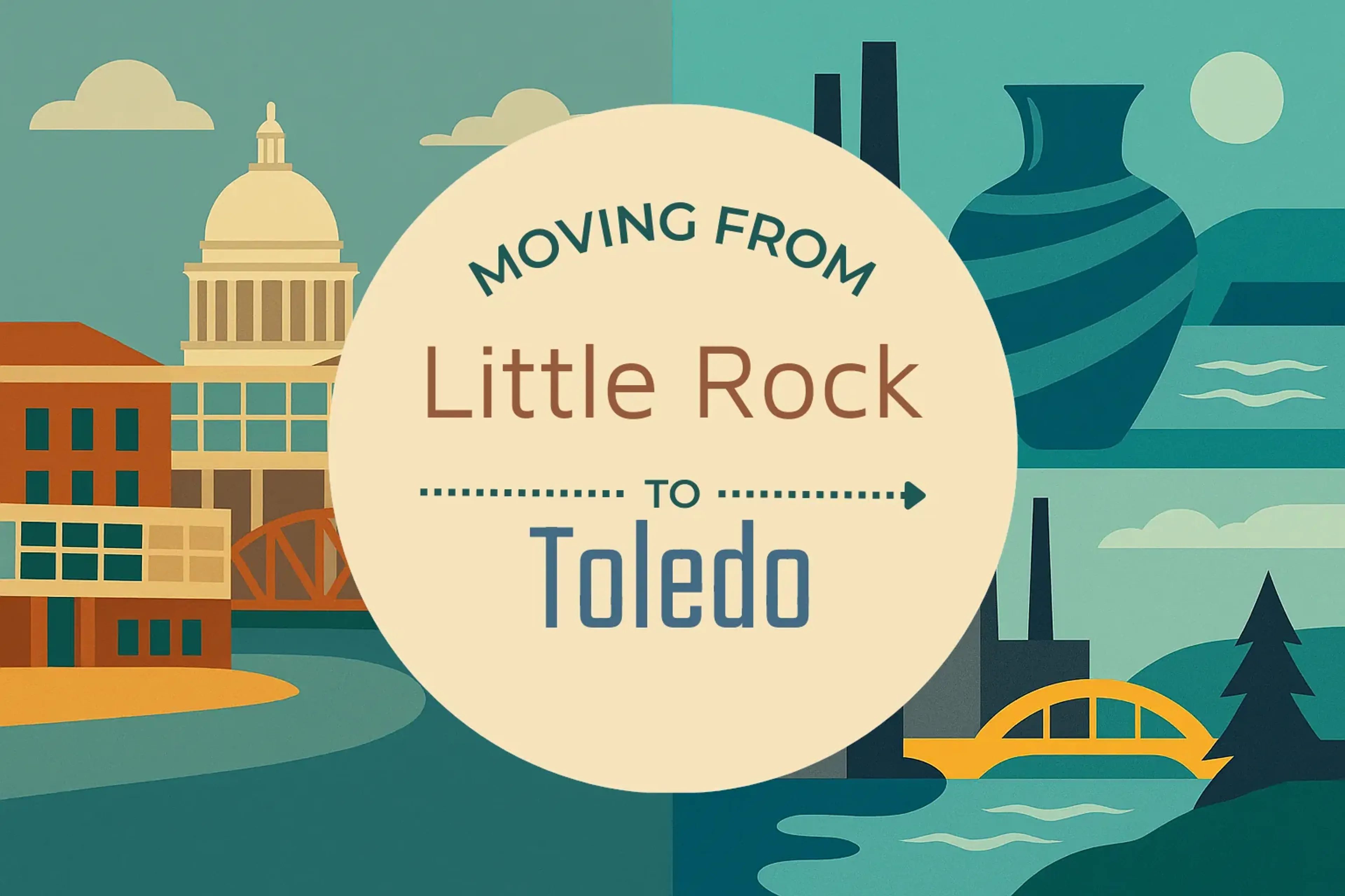 Side-by-side comparison of Little Rock to Toledo moving companies