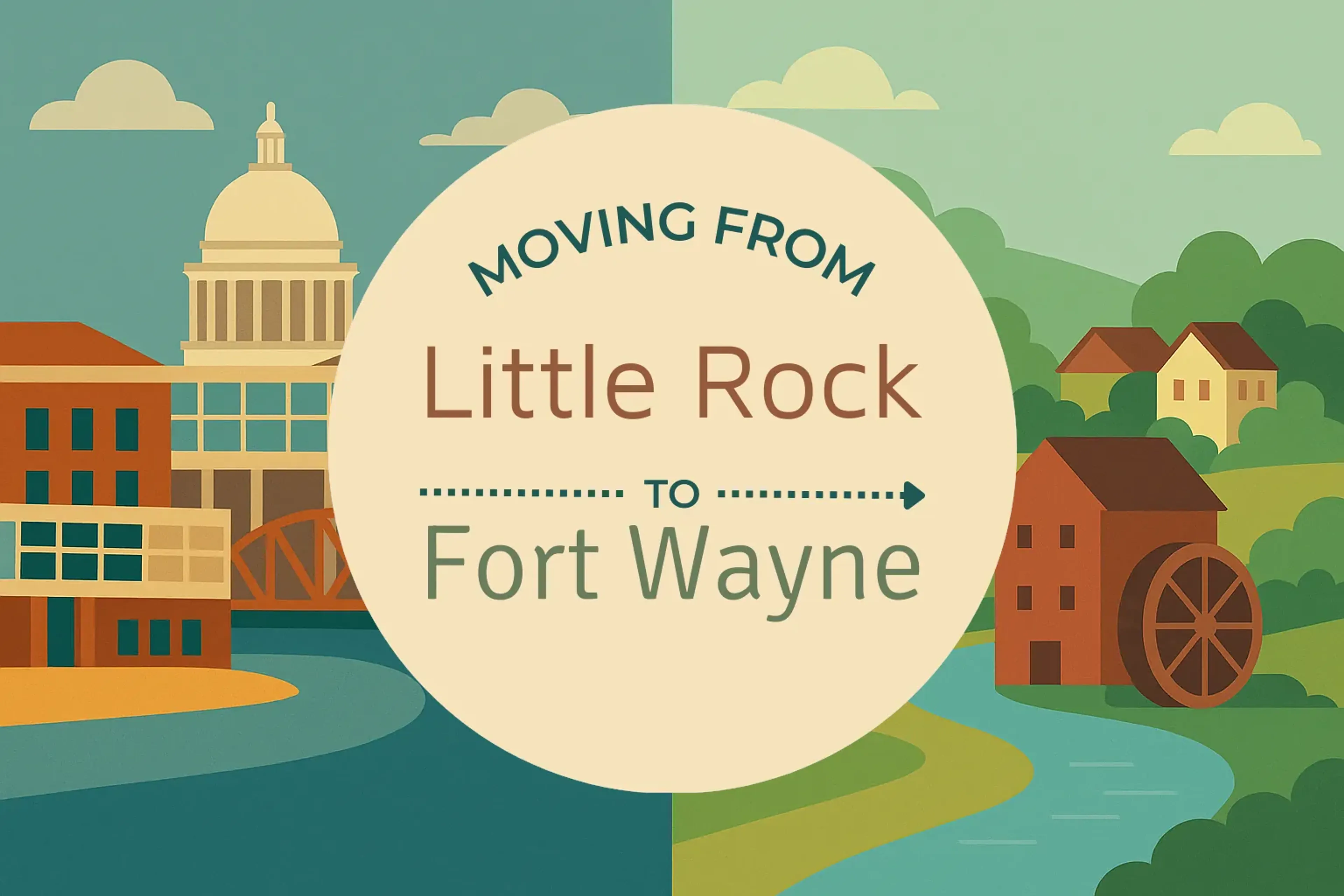 Side-by-side comparison of Little Rock to Fort Wayne moving companies