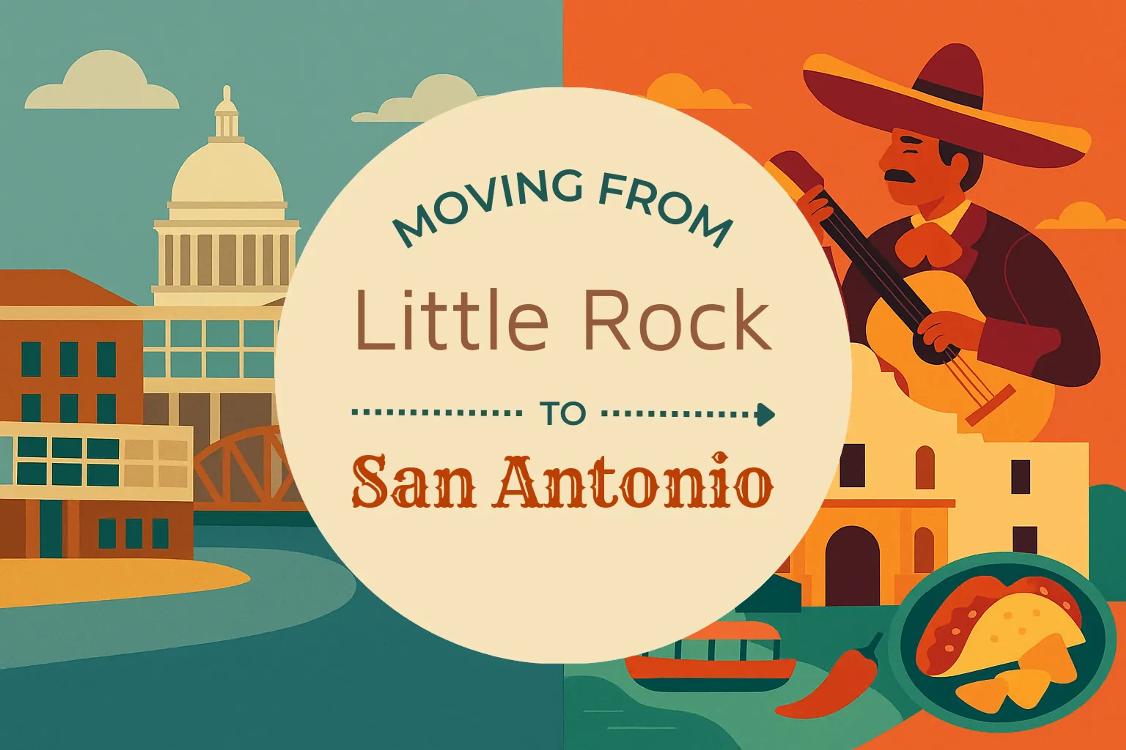 Side-by-side comparison of Little Rock to San Antonio moving companies