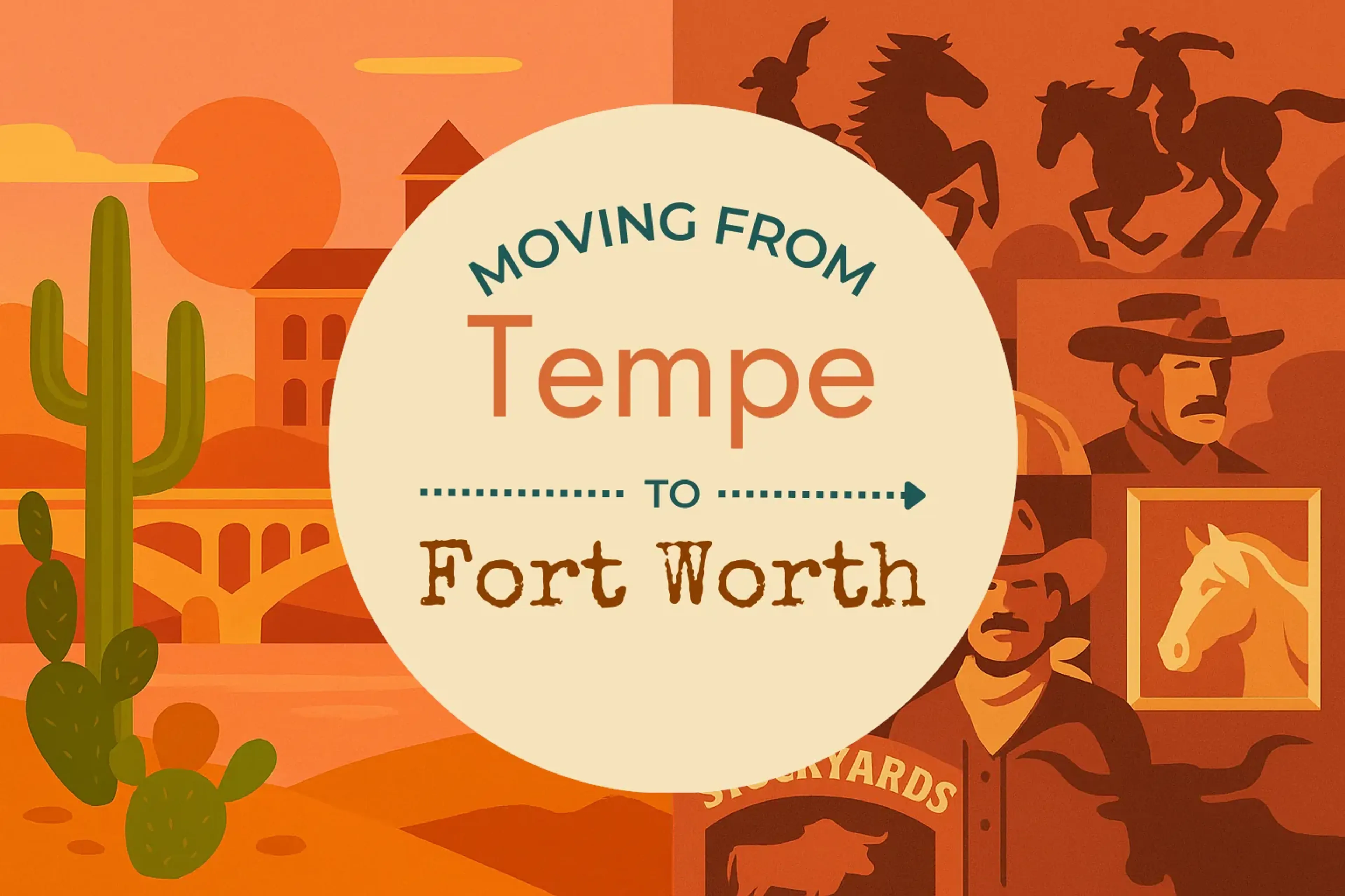 Side-by-side comparison of Tempe to Fort Worth moving companies