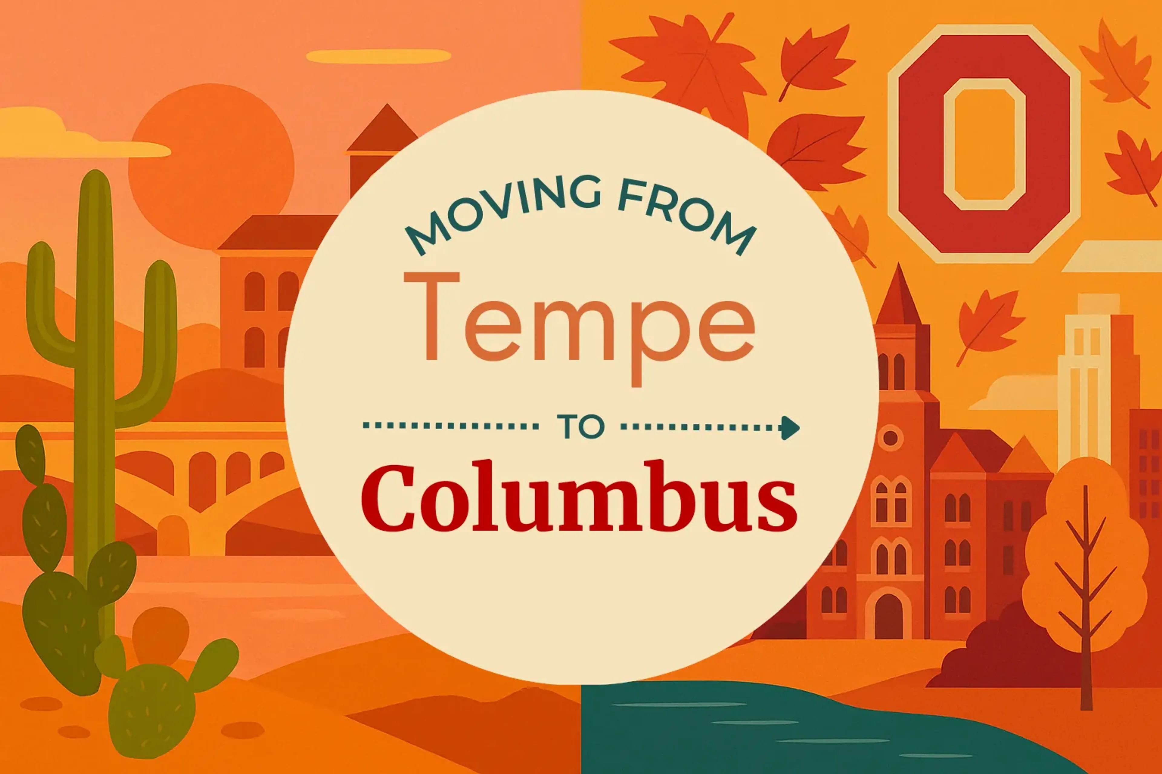 Side-by-side comparison of Tempe to Columbus moving companies