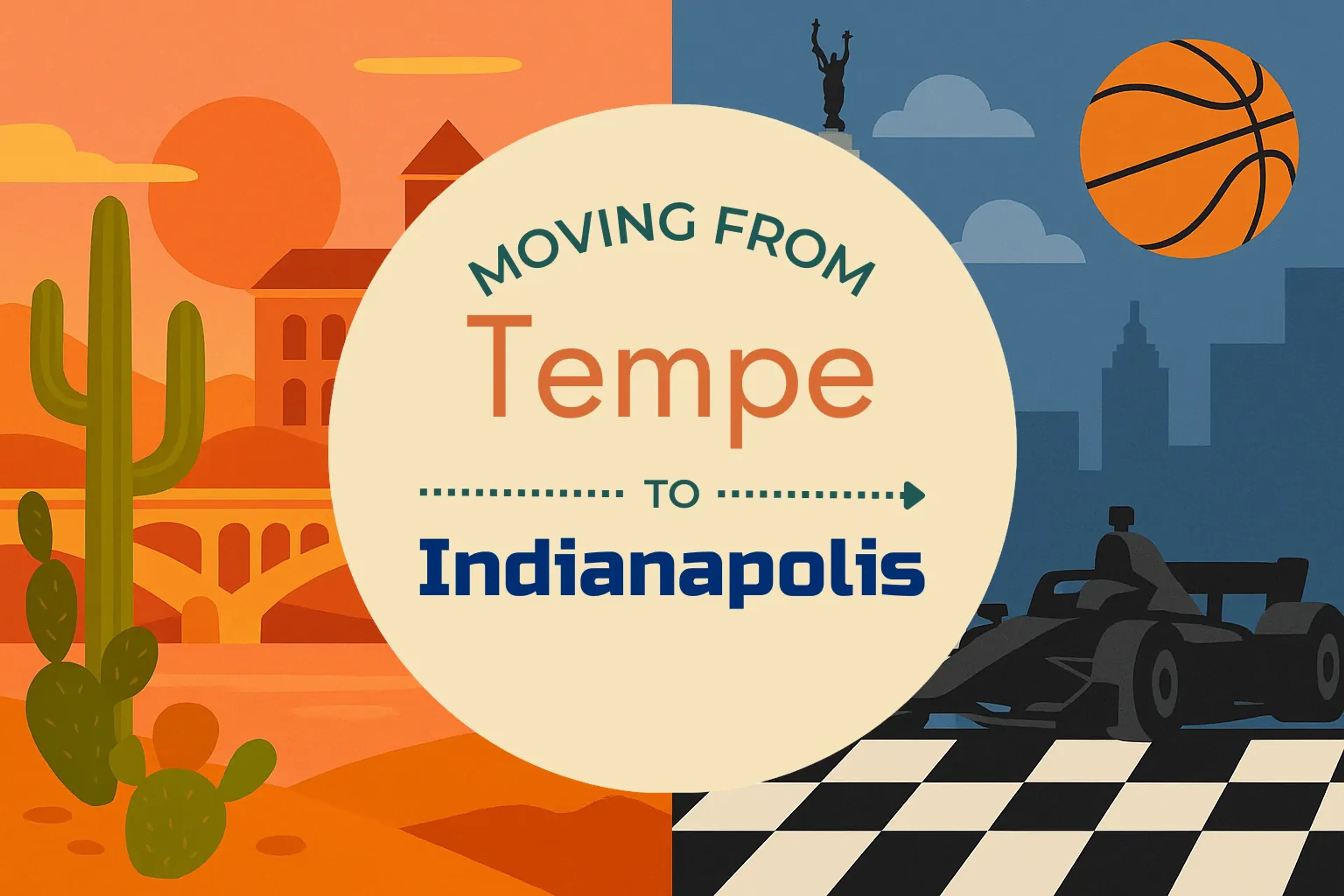 Side-by-side comparison of Tempe to Indianapolis moving companies