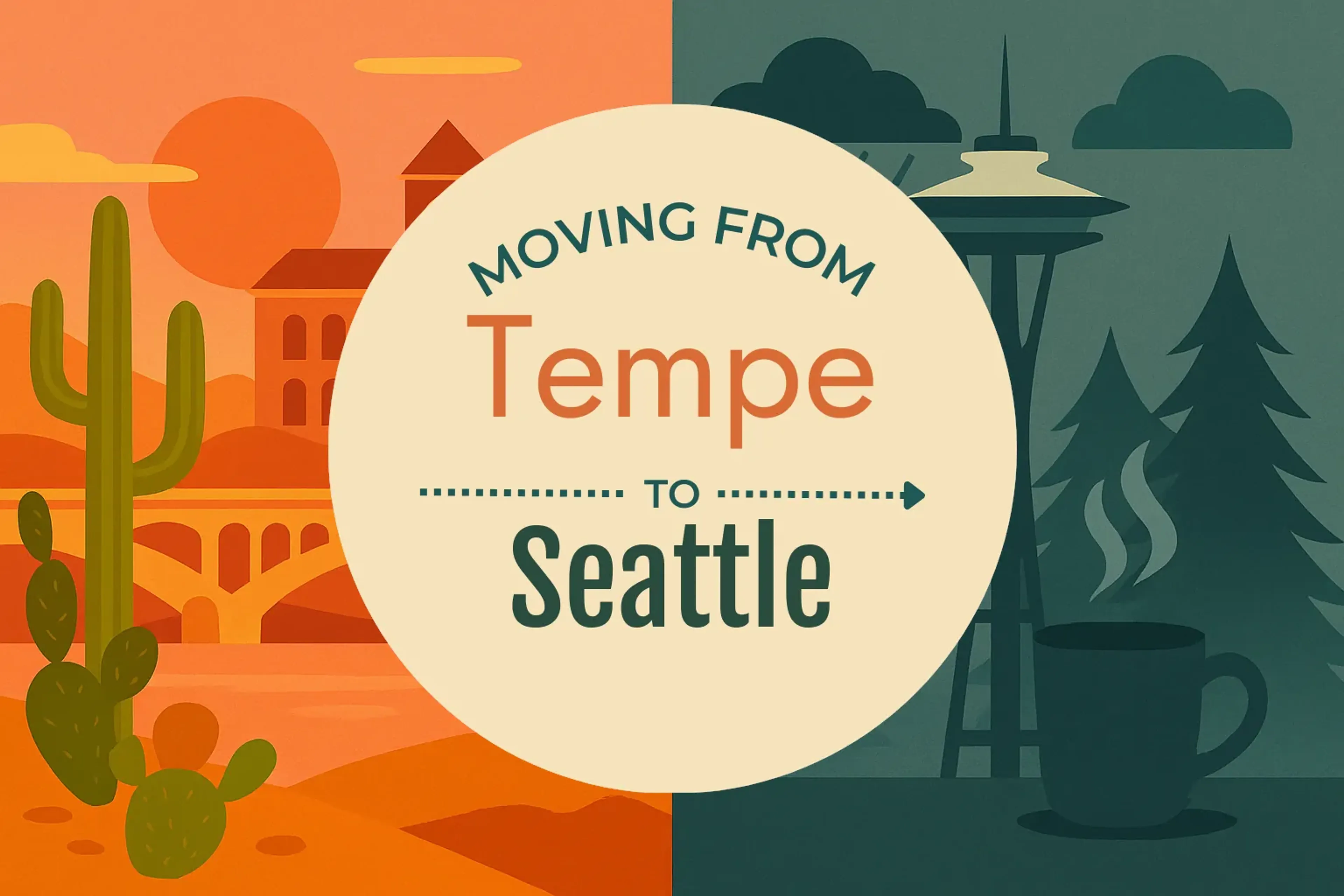 Side-by-side comparison of Tempe to Seattle moving companies