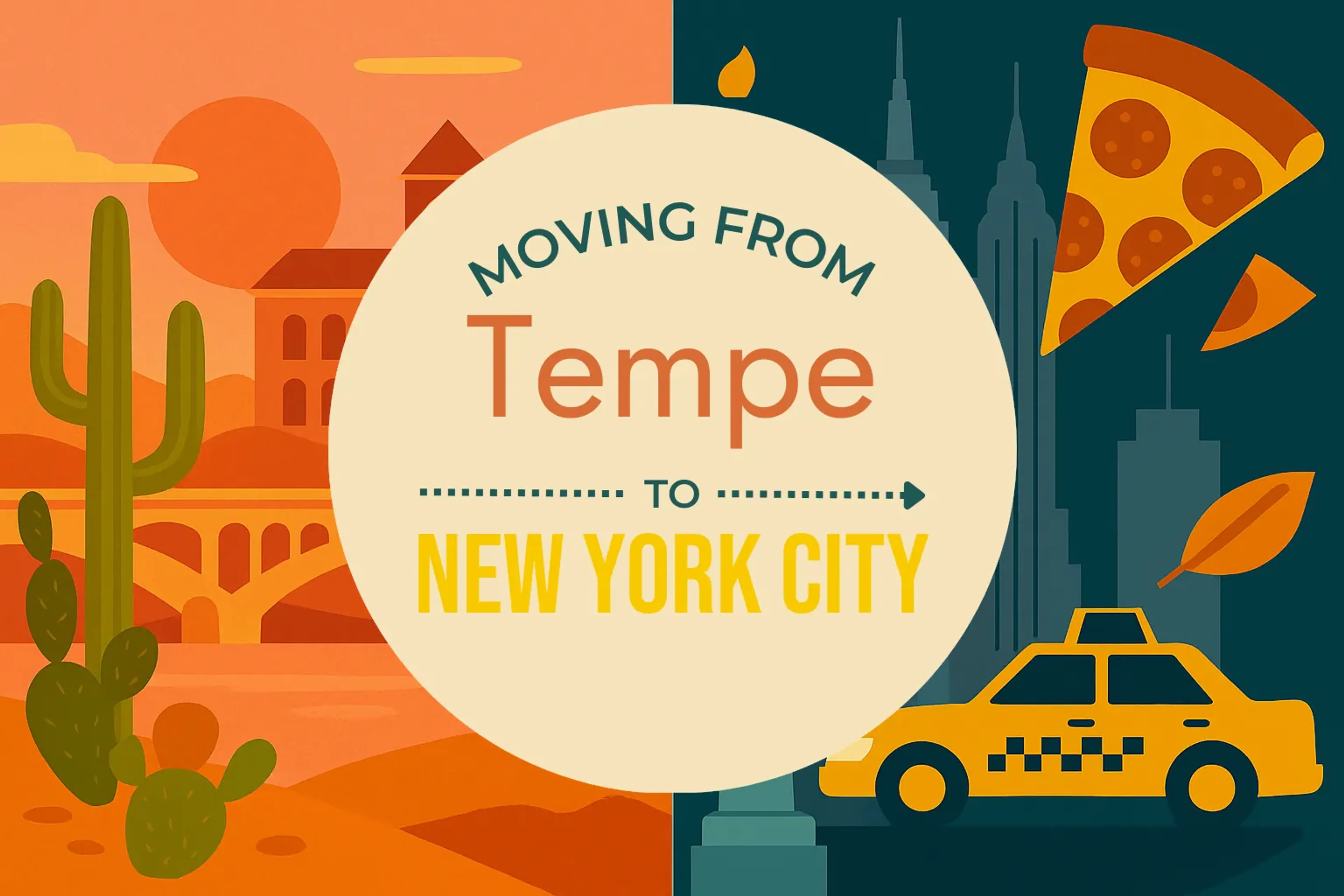 Side-by-side comparison of Tempe to New York City moving companies