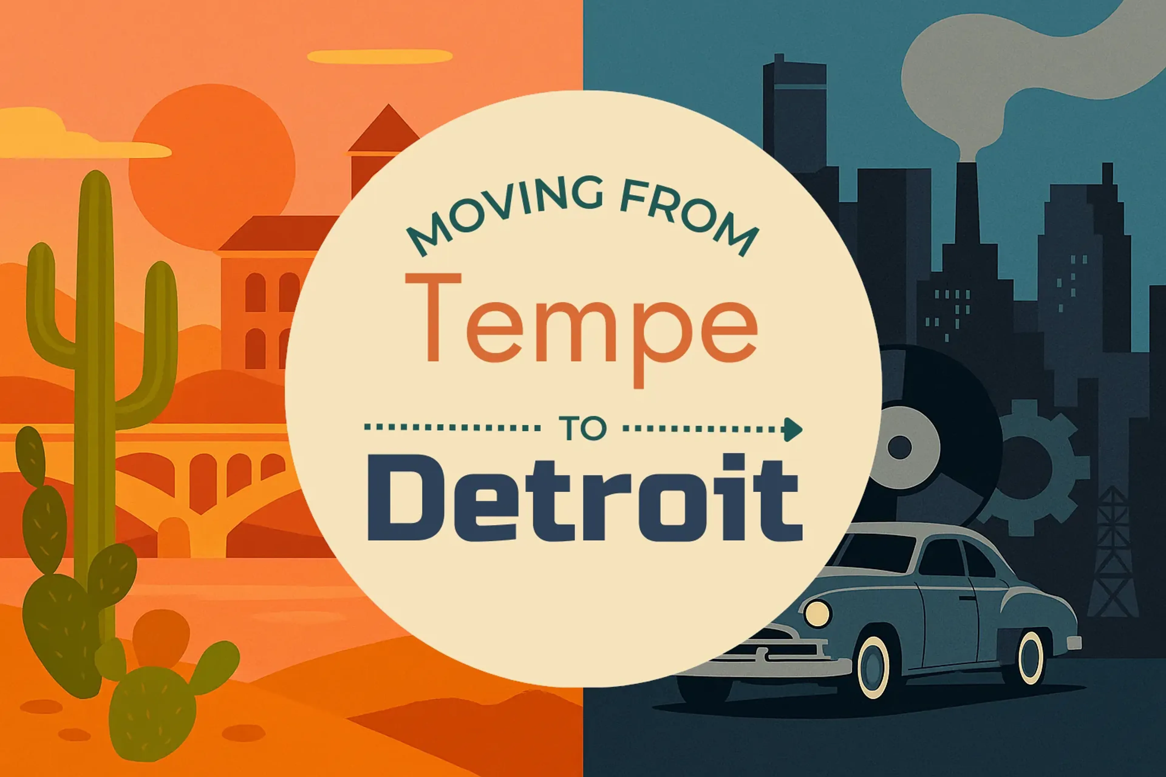 Side-by-side comparison of Tempe to Detroit moving companies