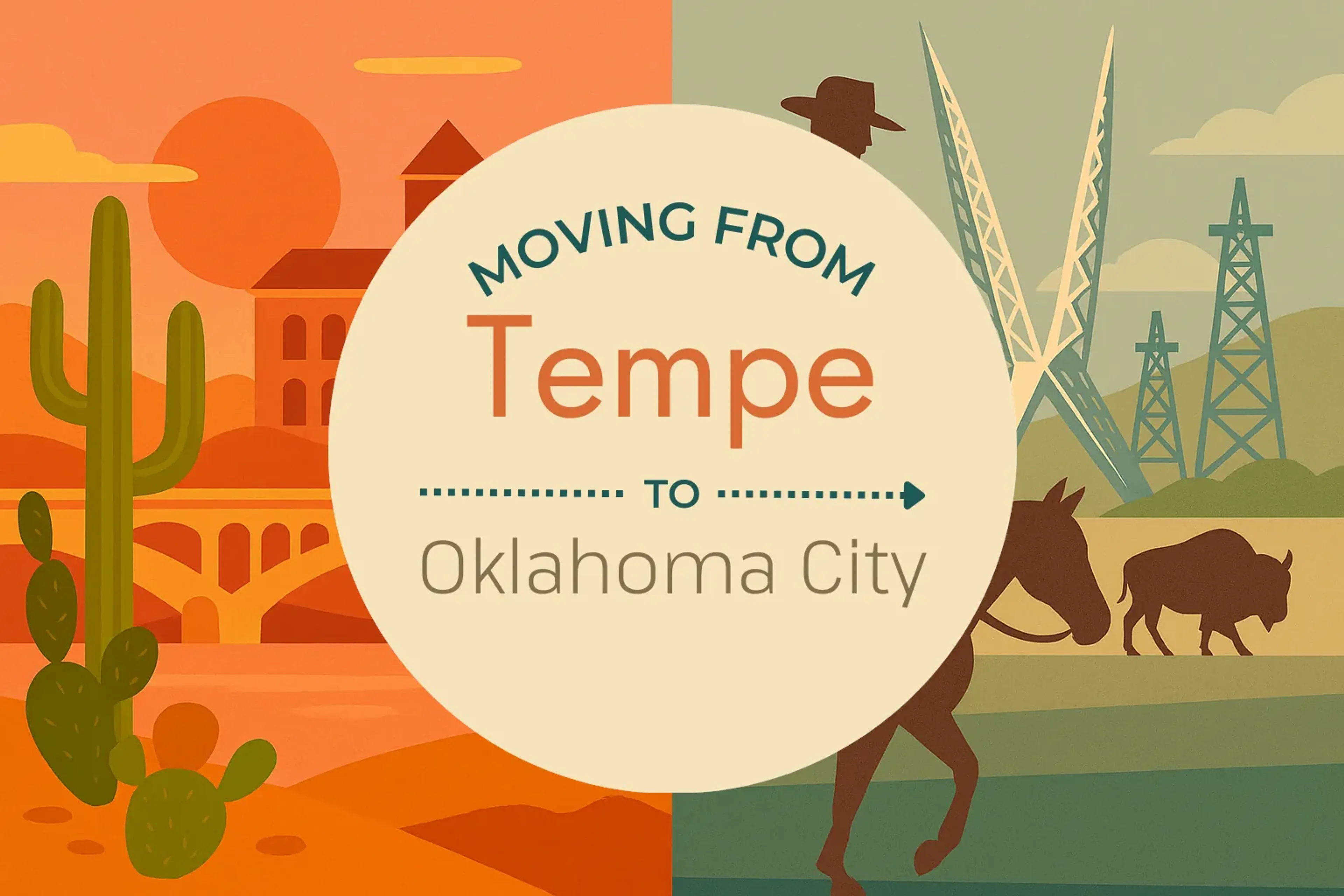 Side-by-side comparison of Tempe to Oklahoma City moving companies