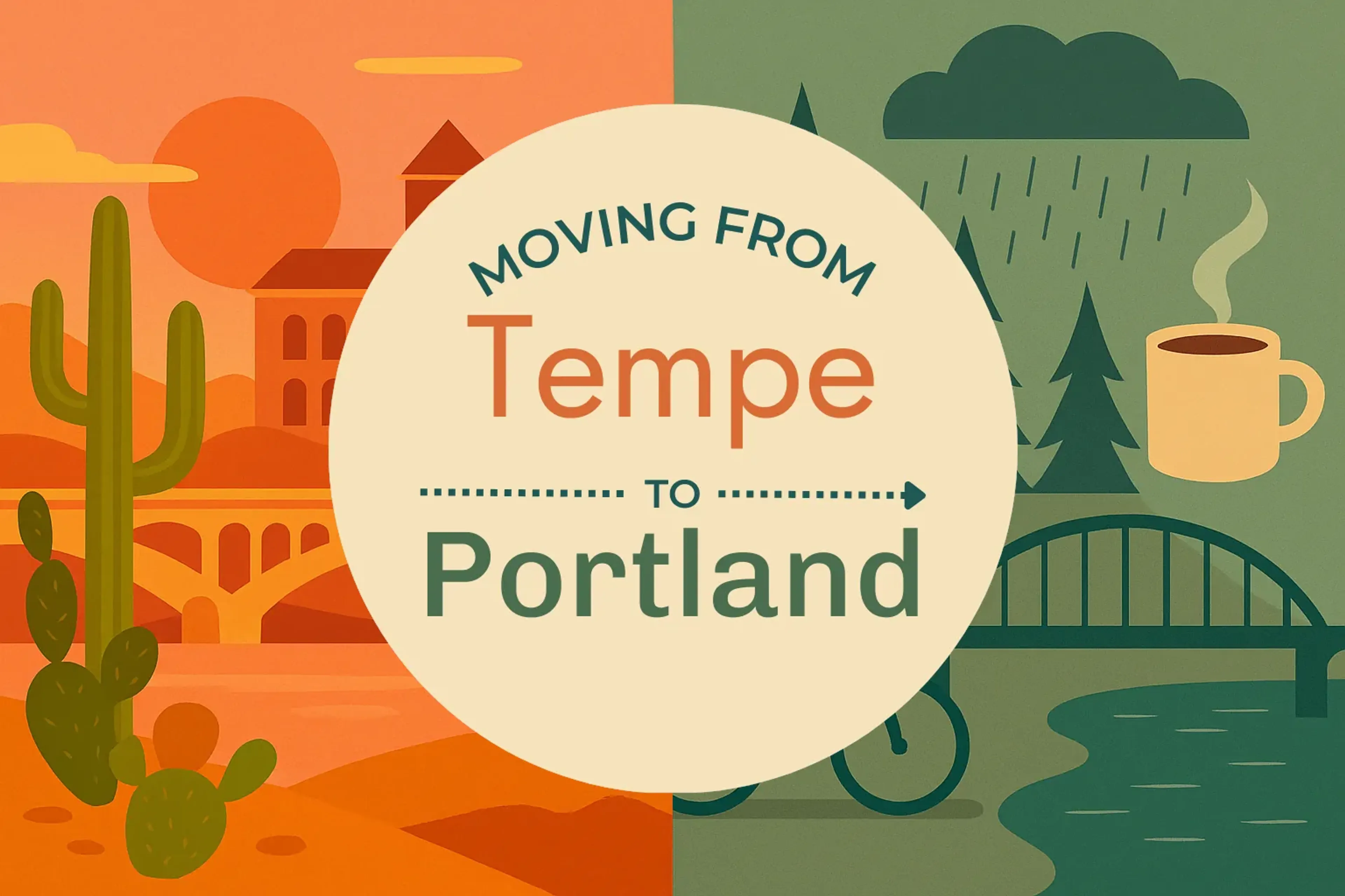 Side-by-side comparison of Tempe to Portland moving companies