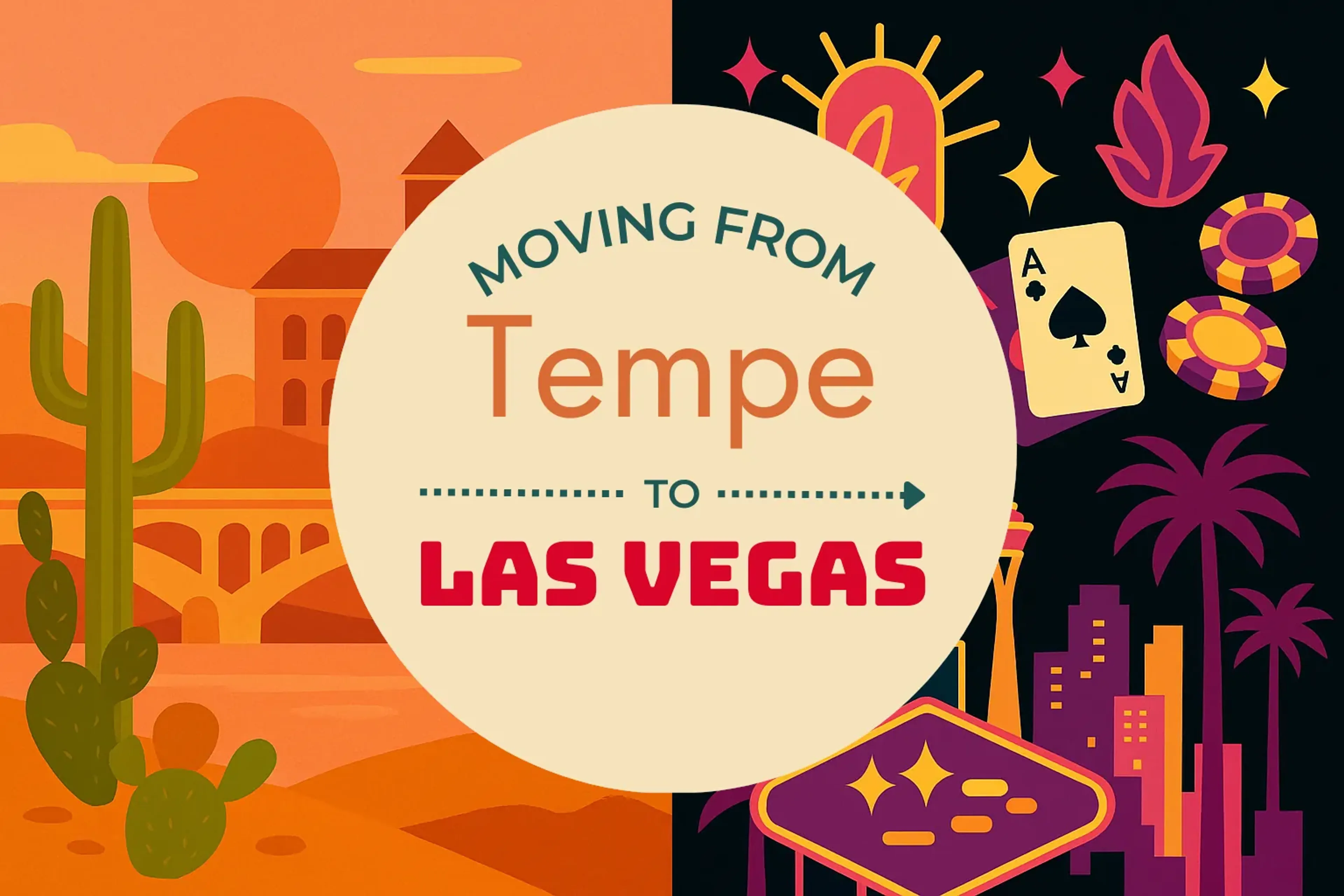 Side-by-side comparison of Tempe to Las Vegas moving companies