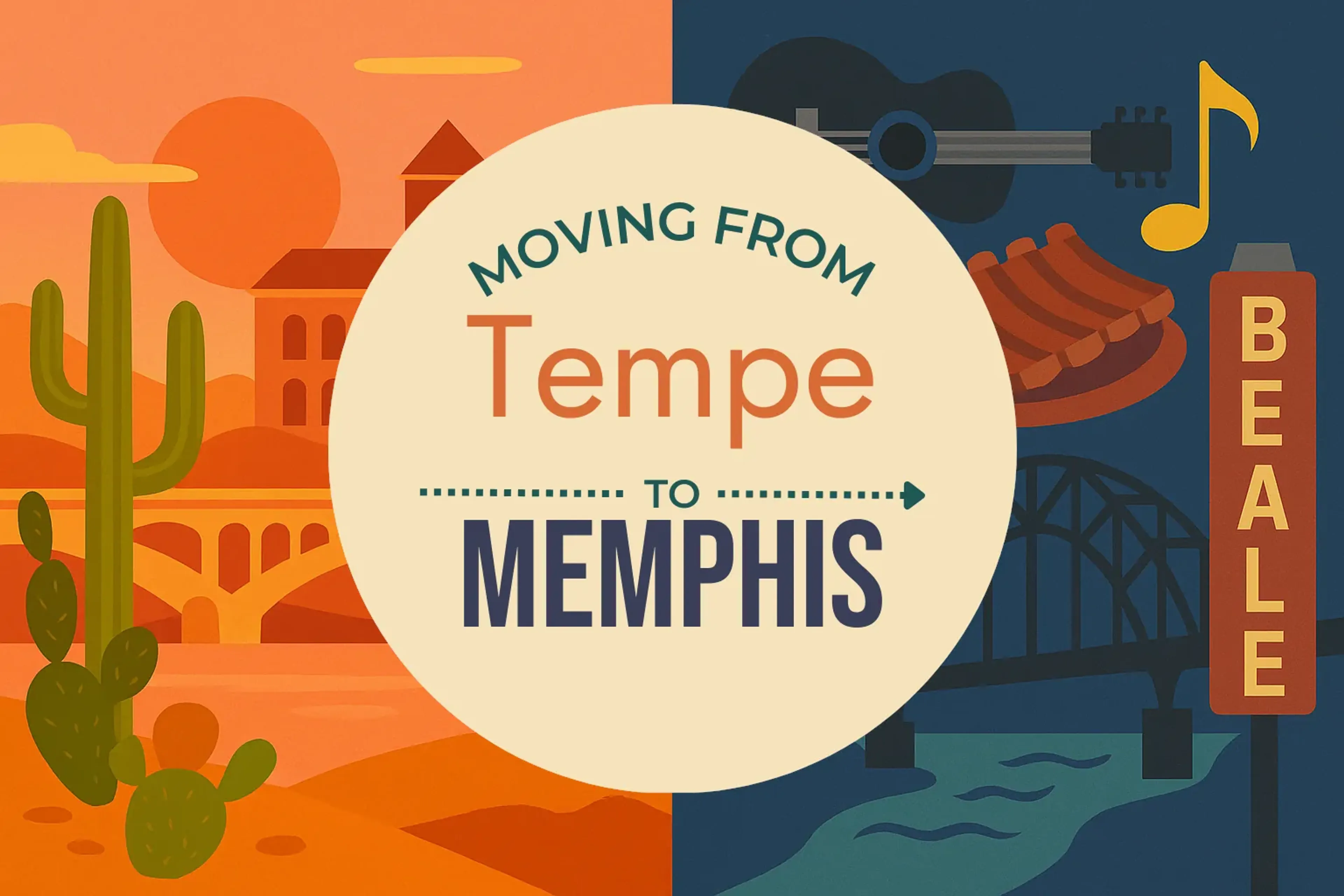 Side-by-side comparison of Tempe to Memphis moving companies