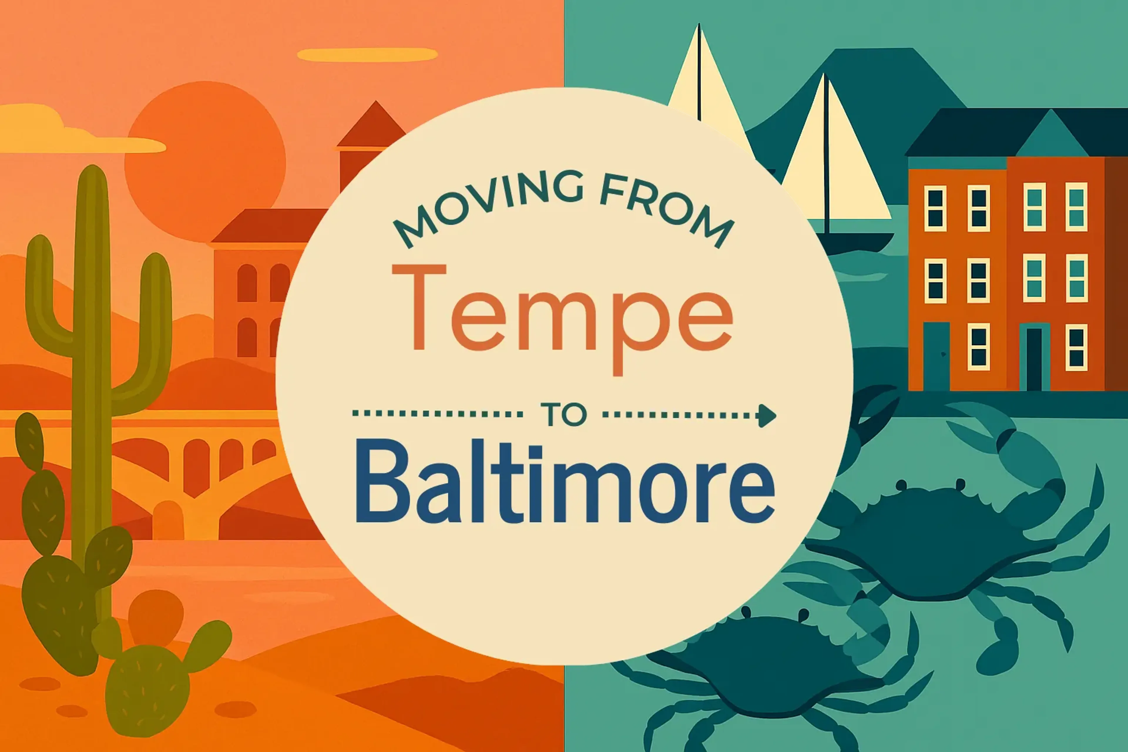 Side-by-side comparison of Tempe to Baltimore moving companies