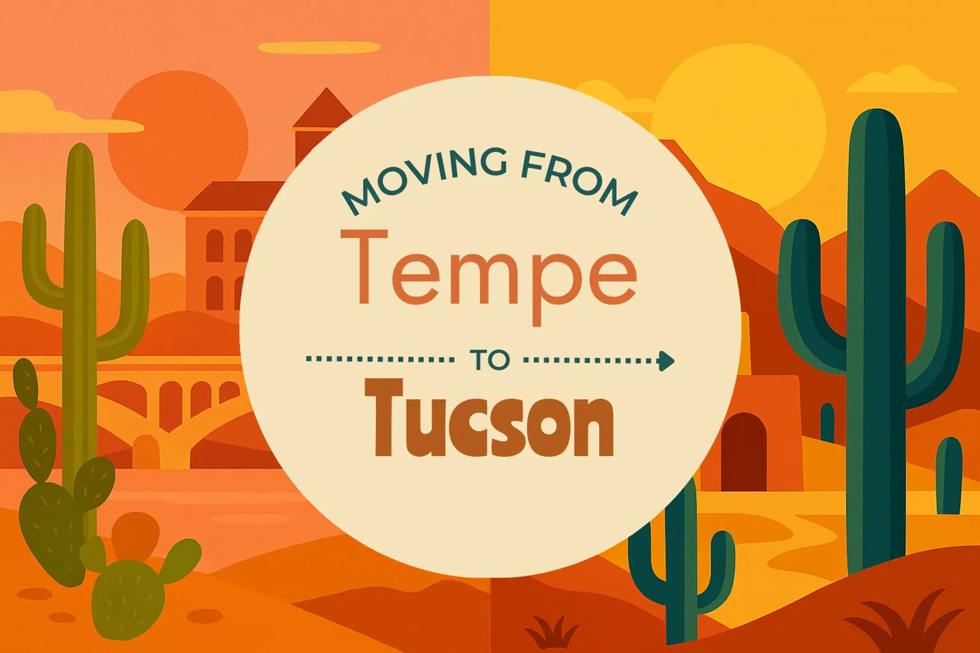 Side-by-side comparison of Tempe to Tucson moving companies