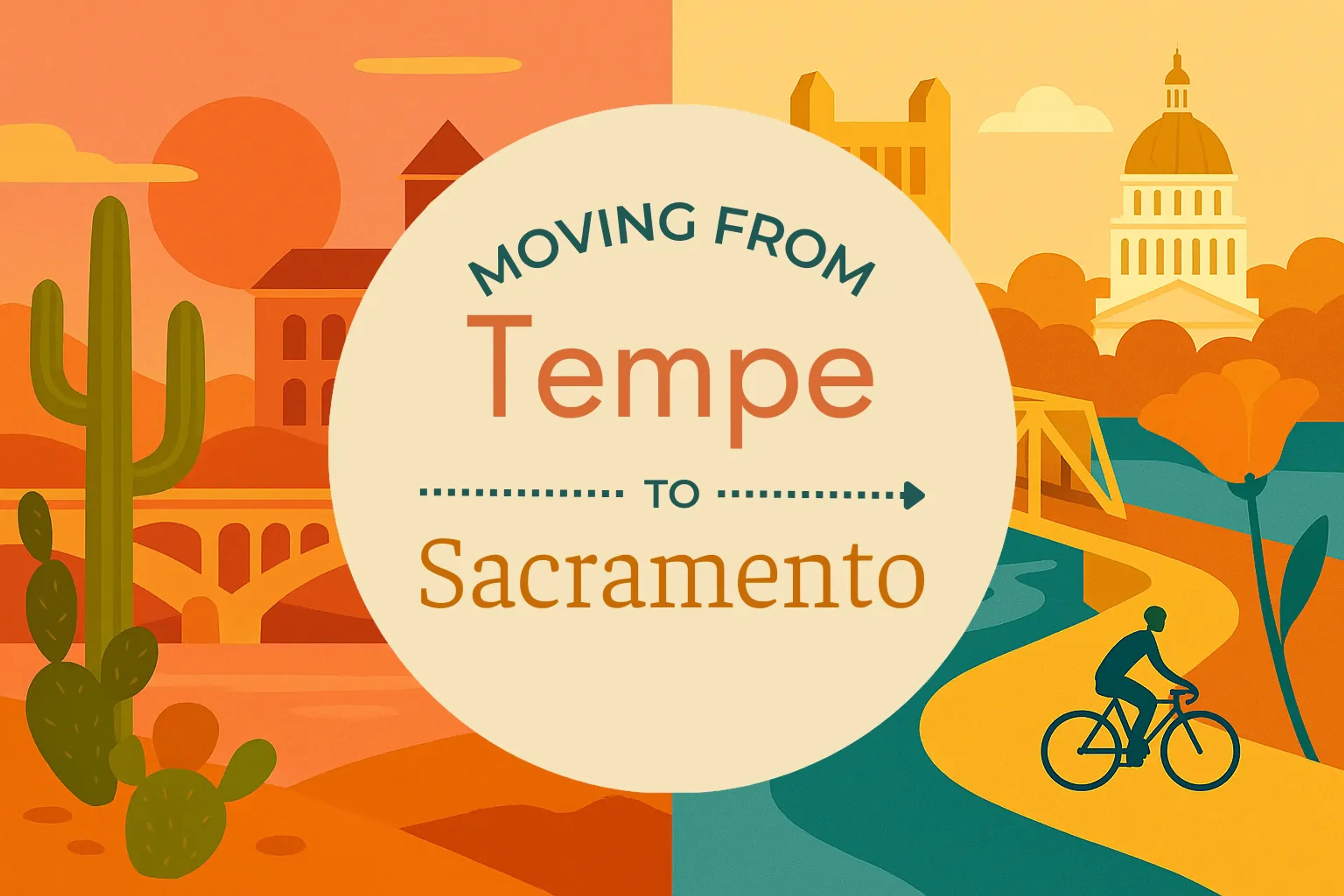 Side-by-side comparison of Tempe to Sacramento moving companies