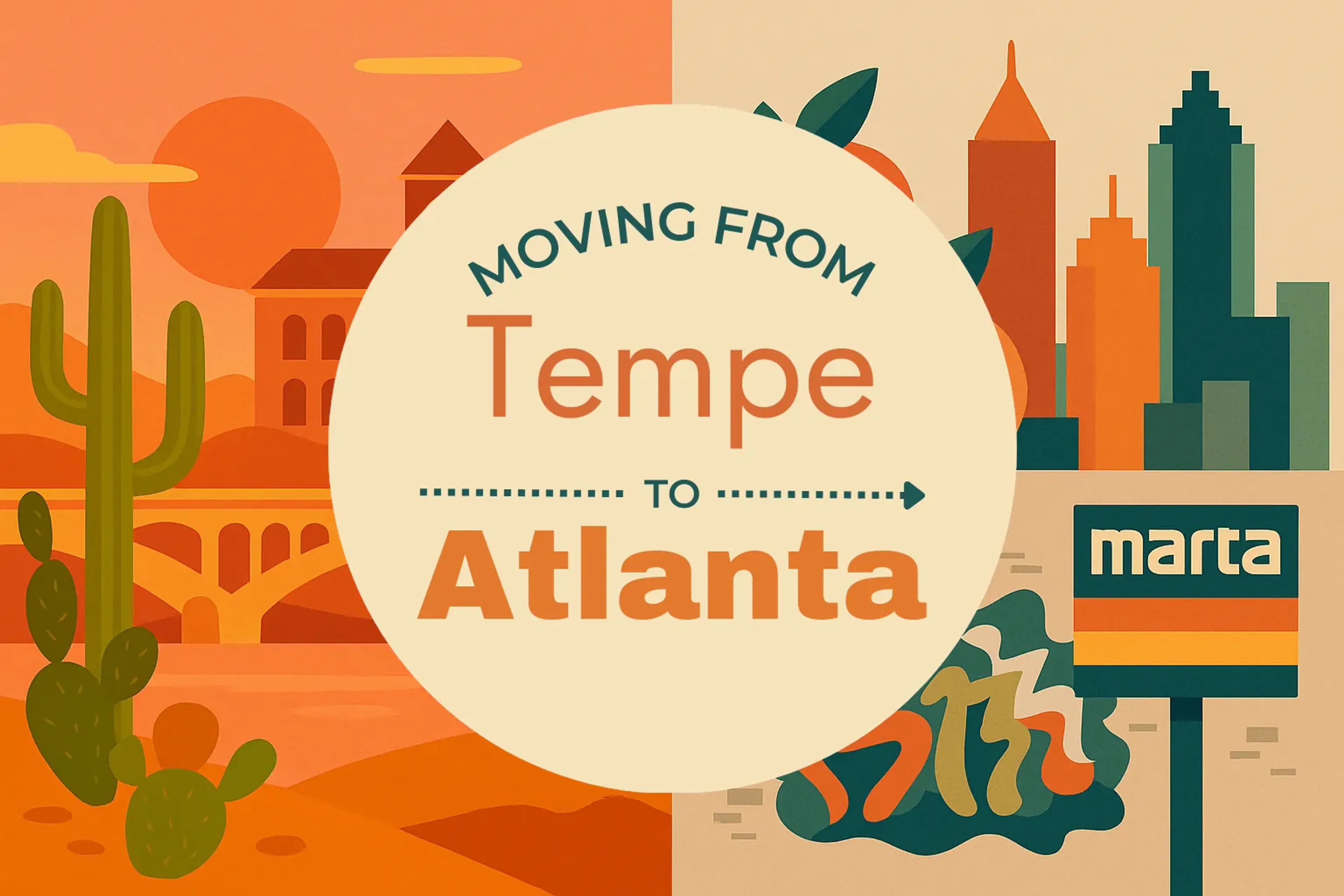 Side-by-side comparison of Tempe to Atlanta moving companies