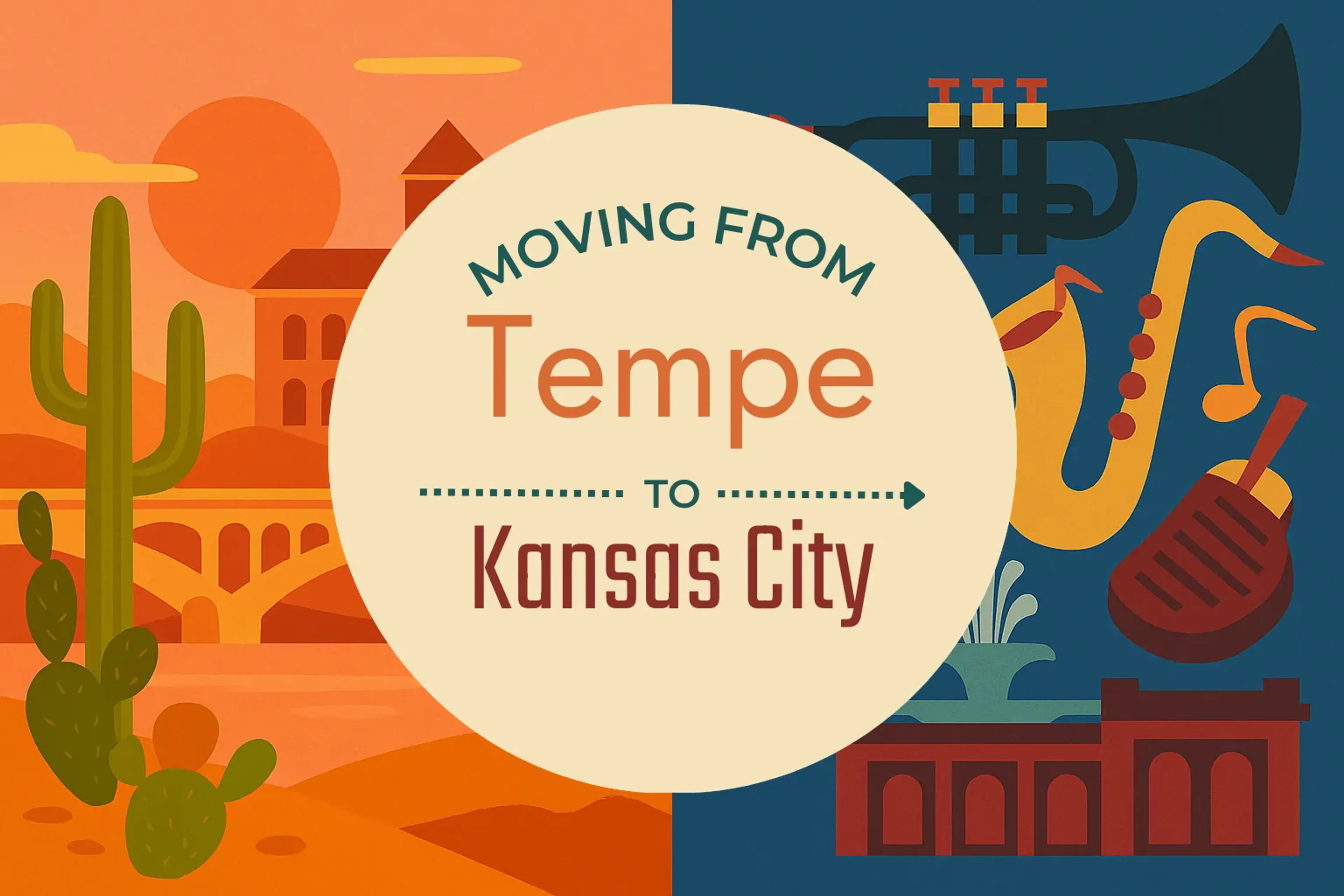 Side-by-side comparison of Tempe to Kansas City moving companies