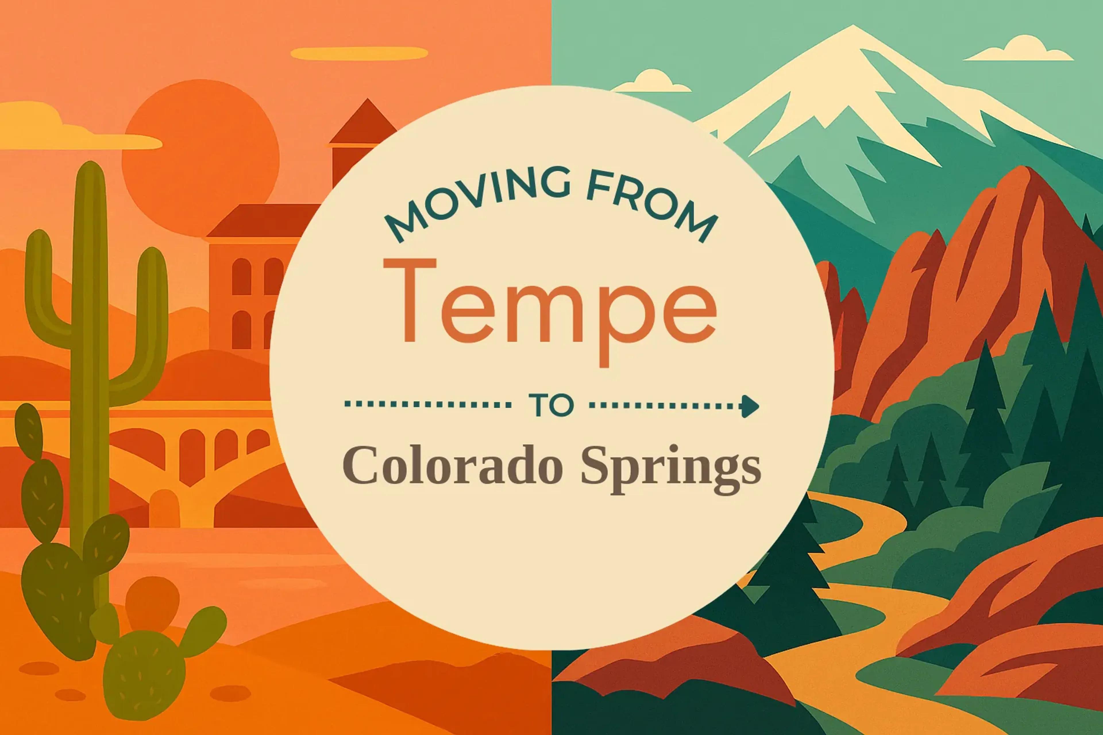 Side-by-side comparison of Tempe to Colorado Springs moving companies