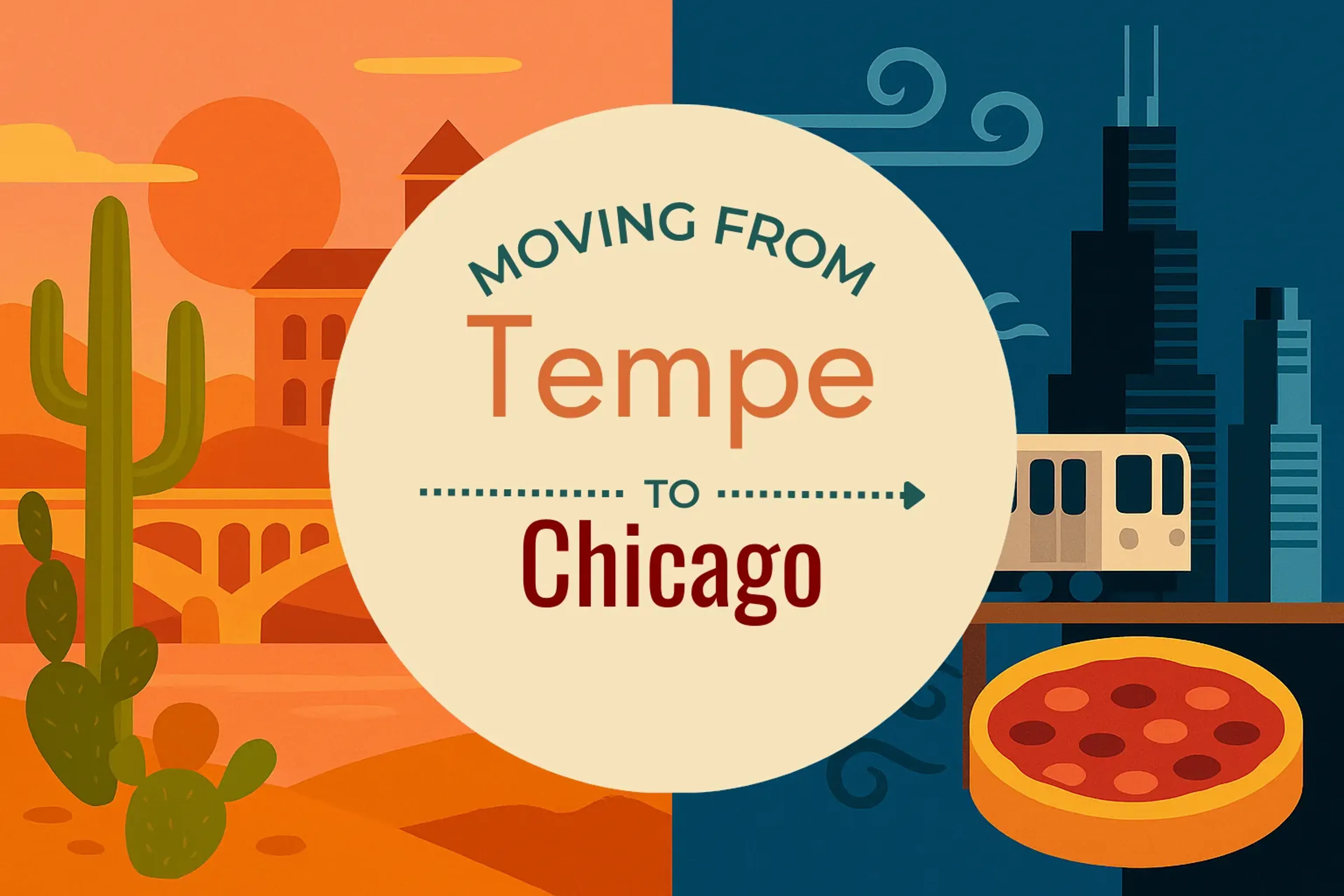 Side-by-side comparison of Tempe to Chicago moving companies