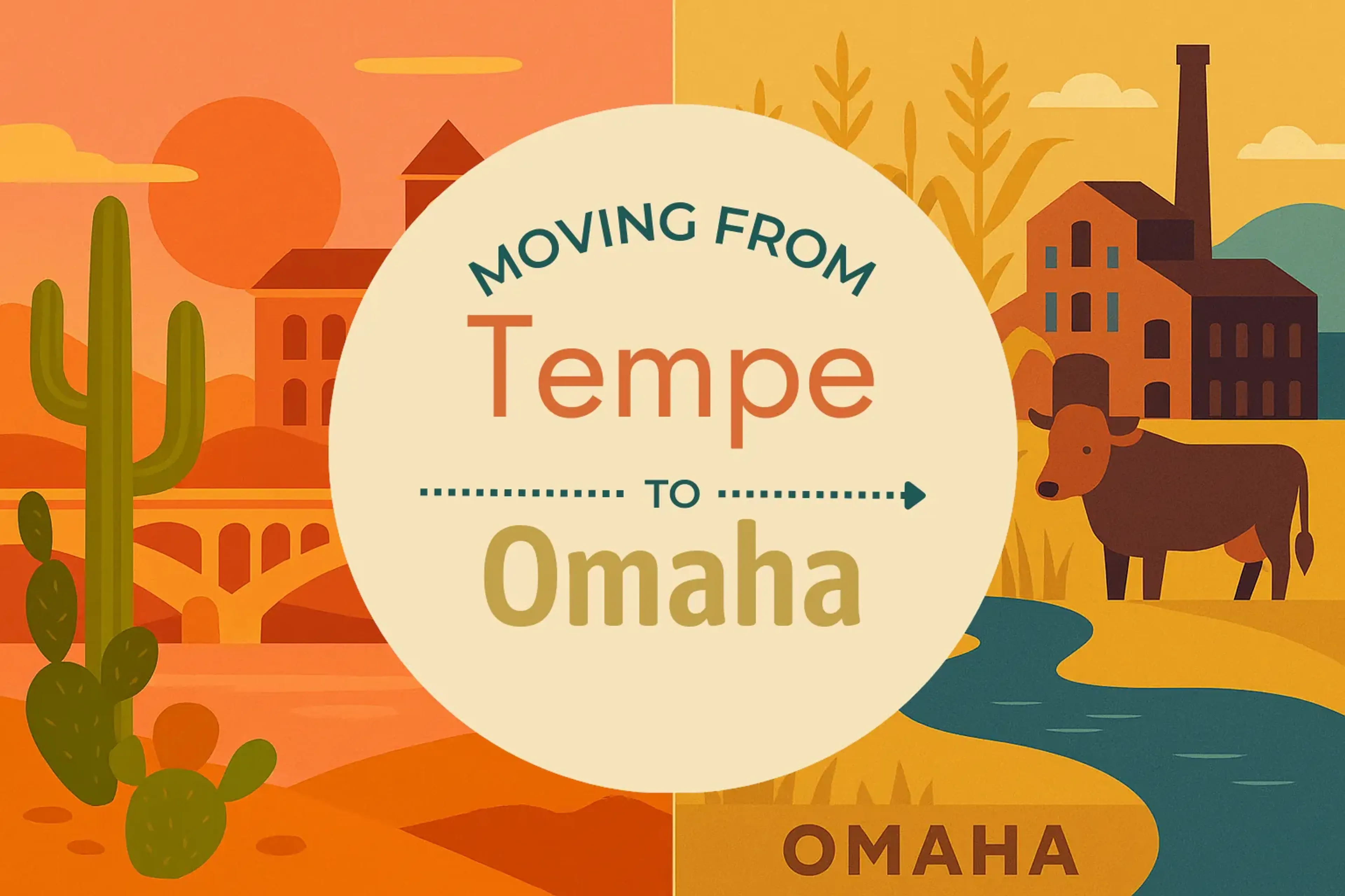 Side-by-side comparison of Tempe to Omaha moving companies