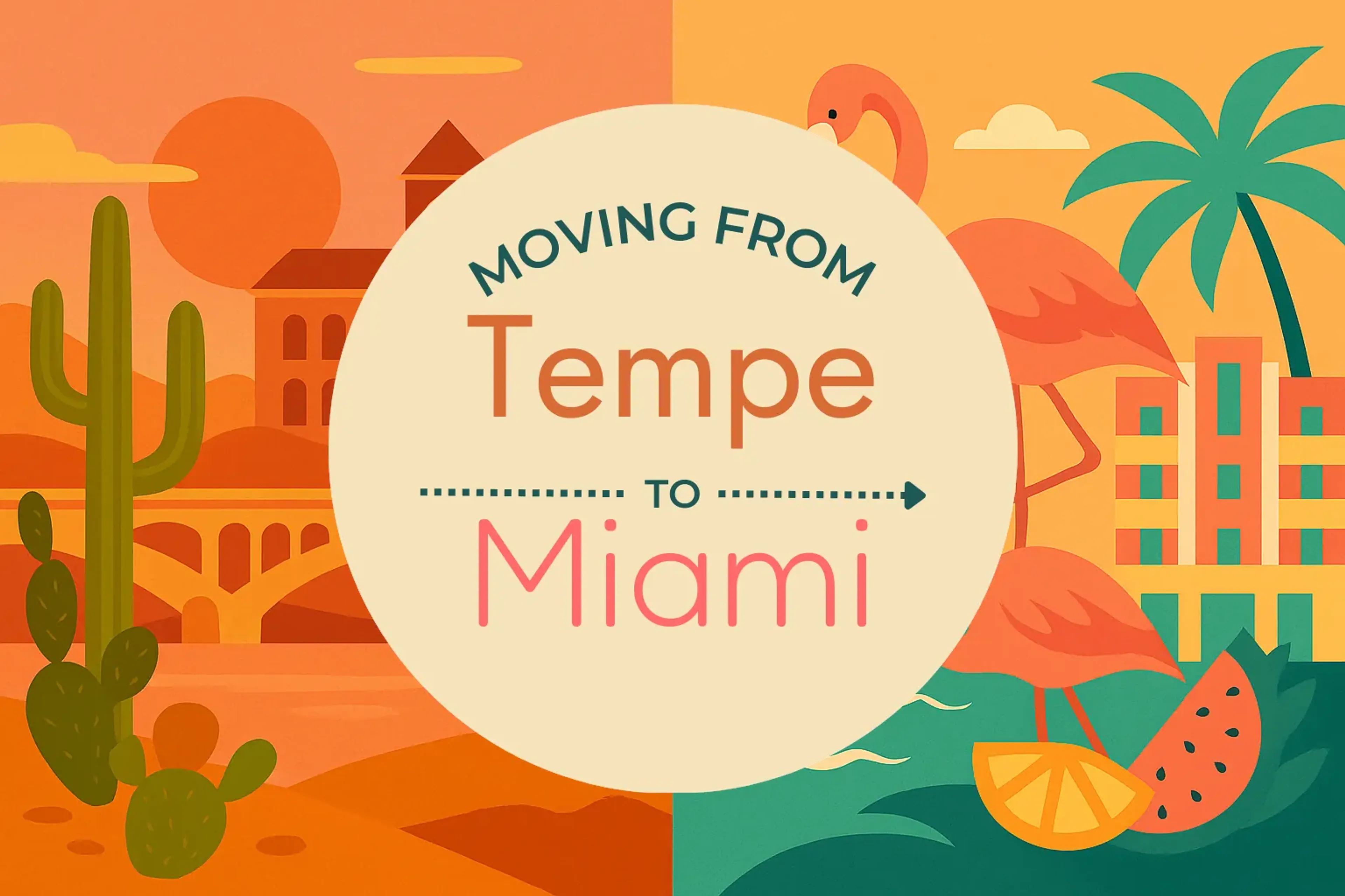 Side-by-side comparison of Tempe to Miami moving companies