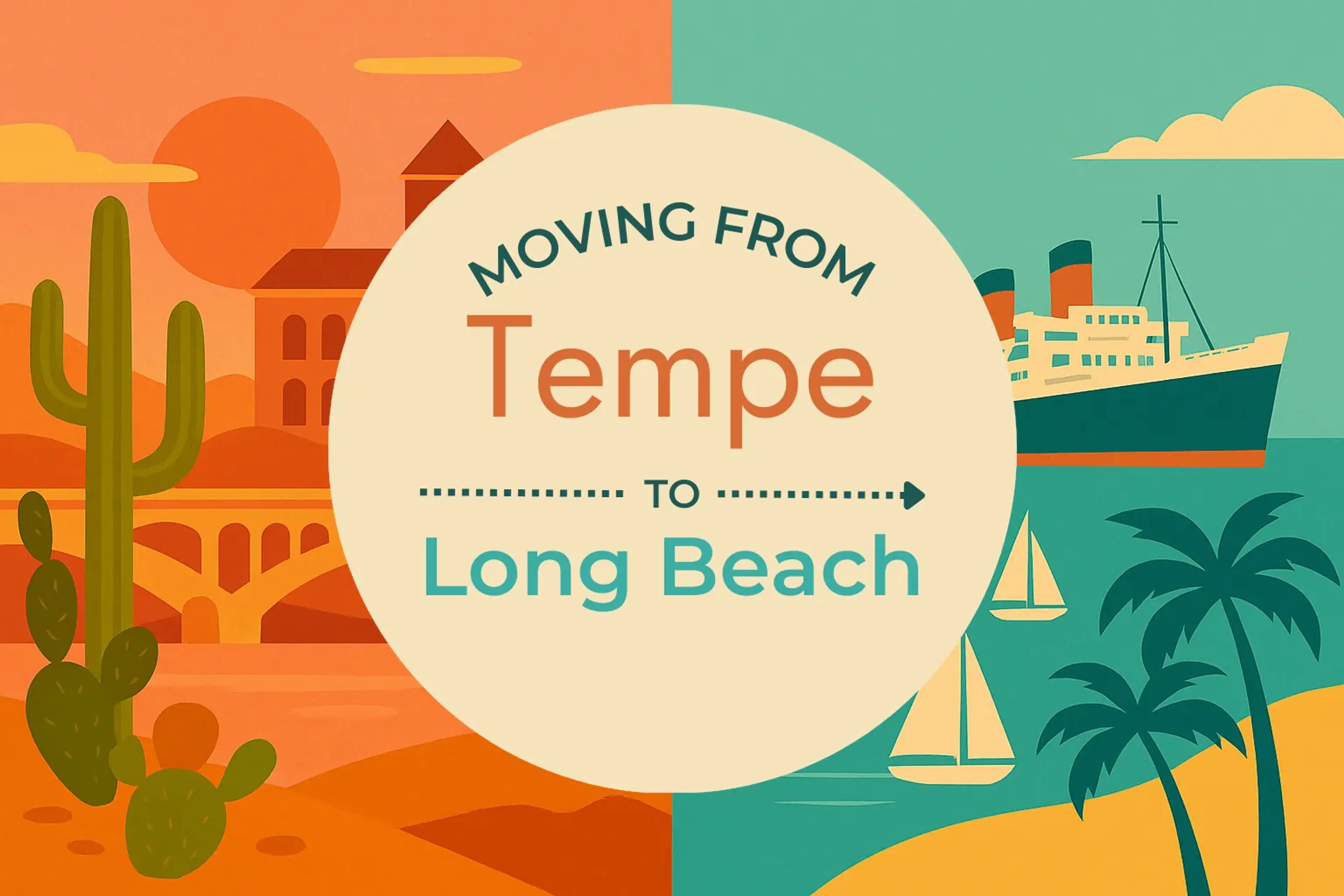 Side-by-side comparison of Tempe to Long Beach moving companies