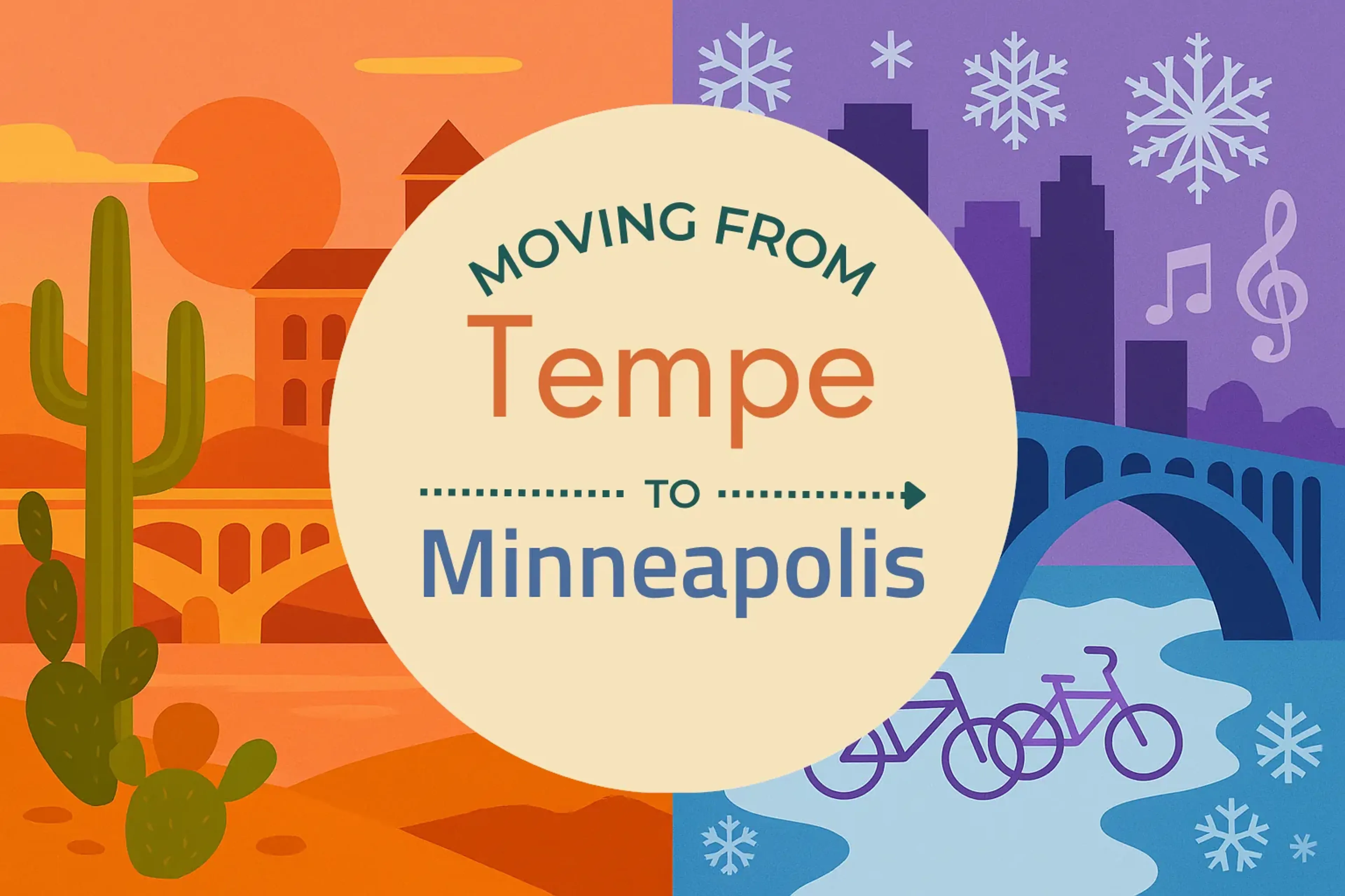 Side-by-side comparison of Tempe to Minneapolis moving companies