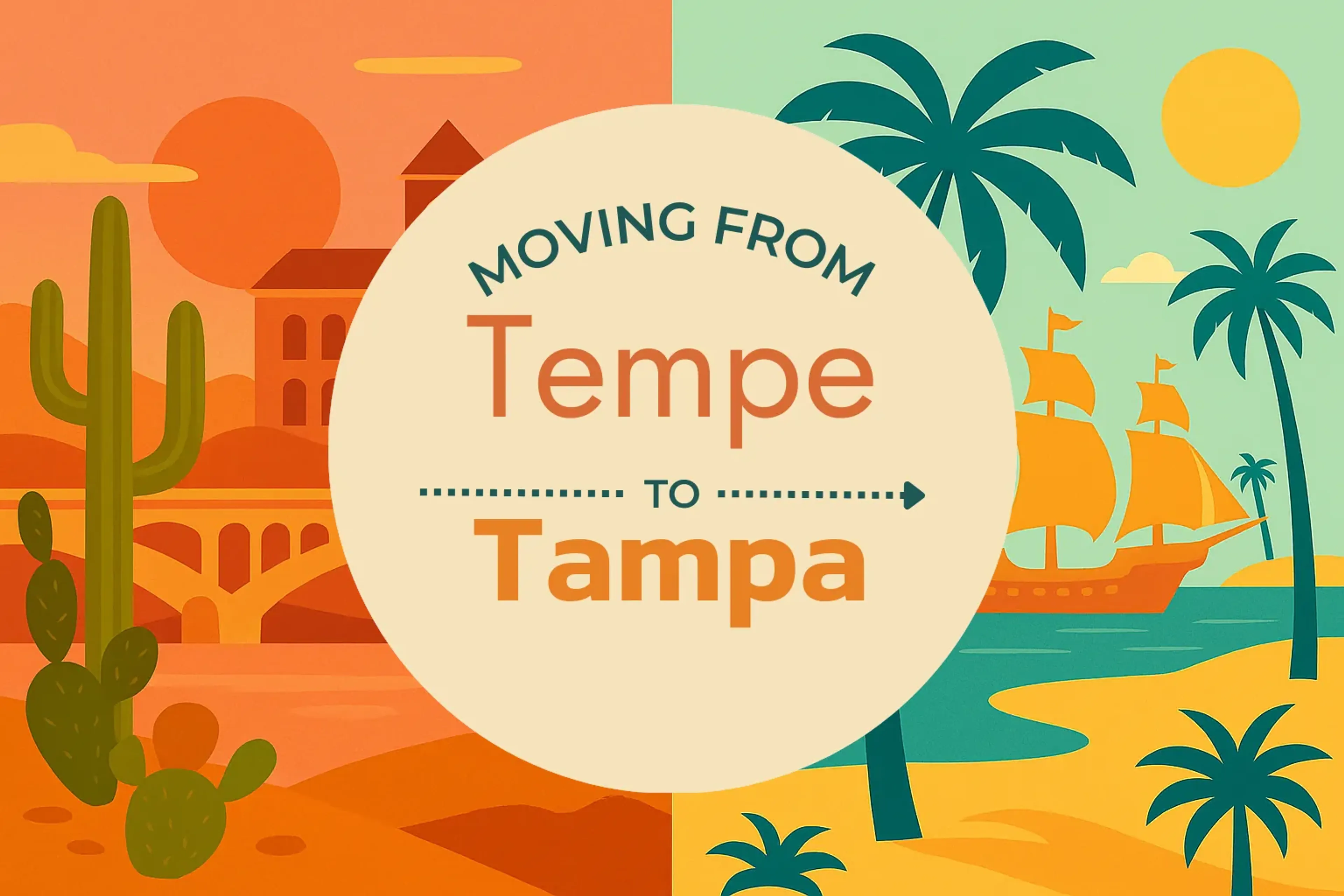 Side-by-side comparison of Tempe to Tampa moving companies