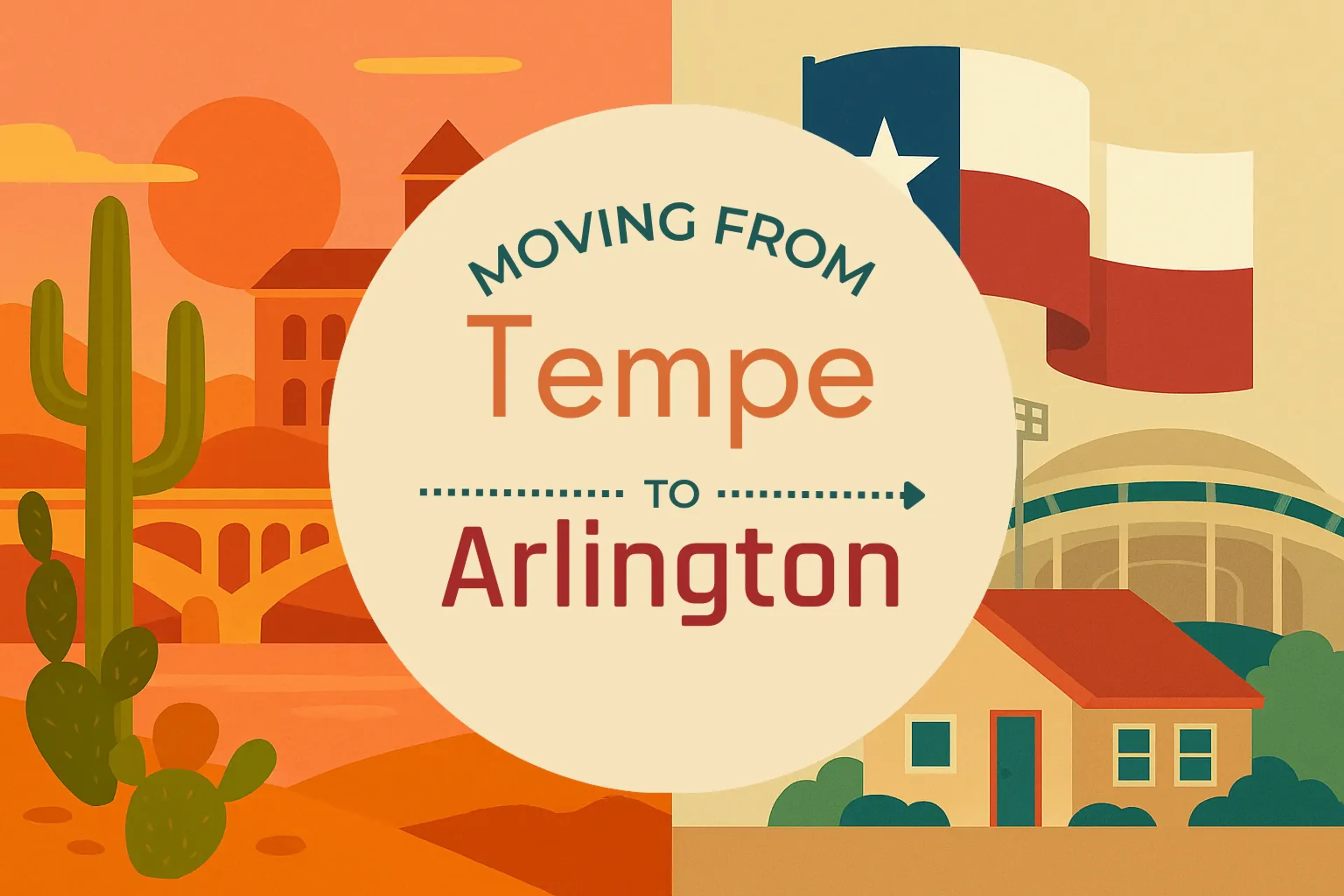 Side-by-side comparison of Tempe to Arlington moving companies