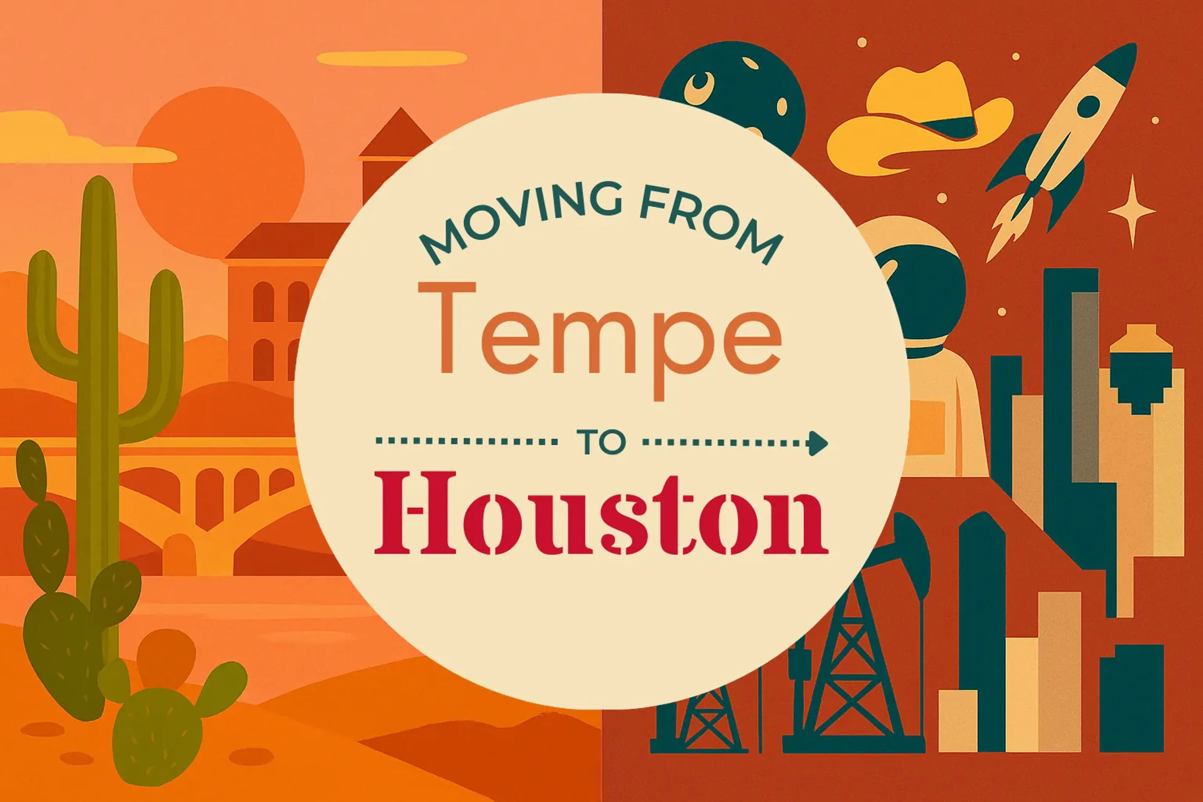 Side-by-side comparison of Tempe to Houston moving companies