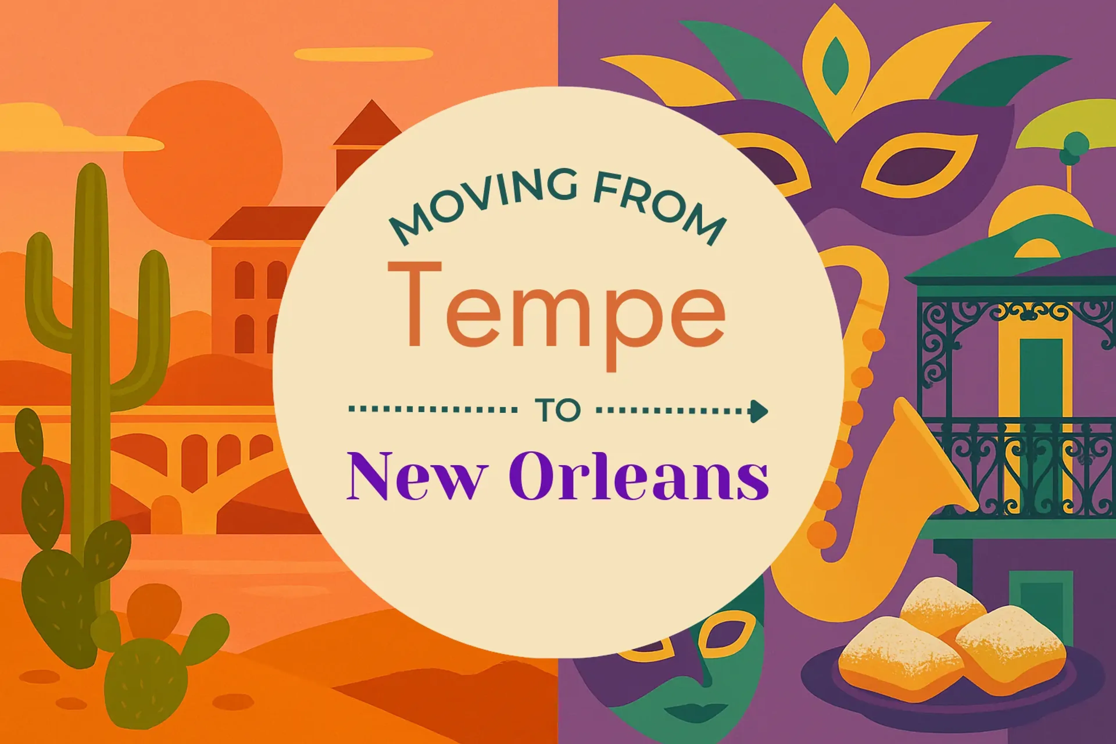 Side-by-side comparison of Tempe to New Orleans moving companies