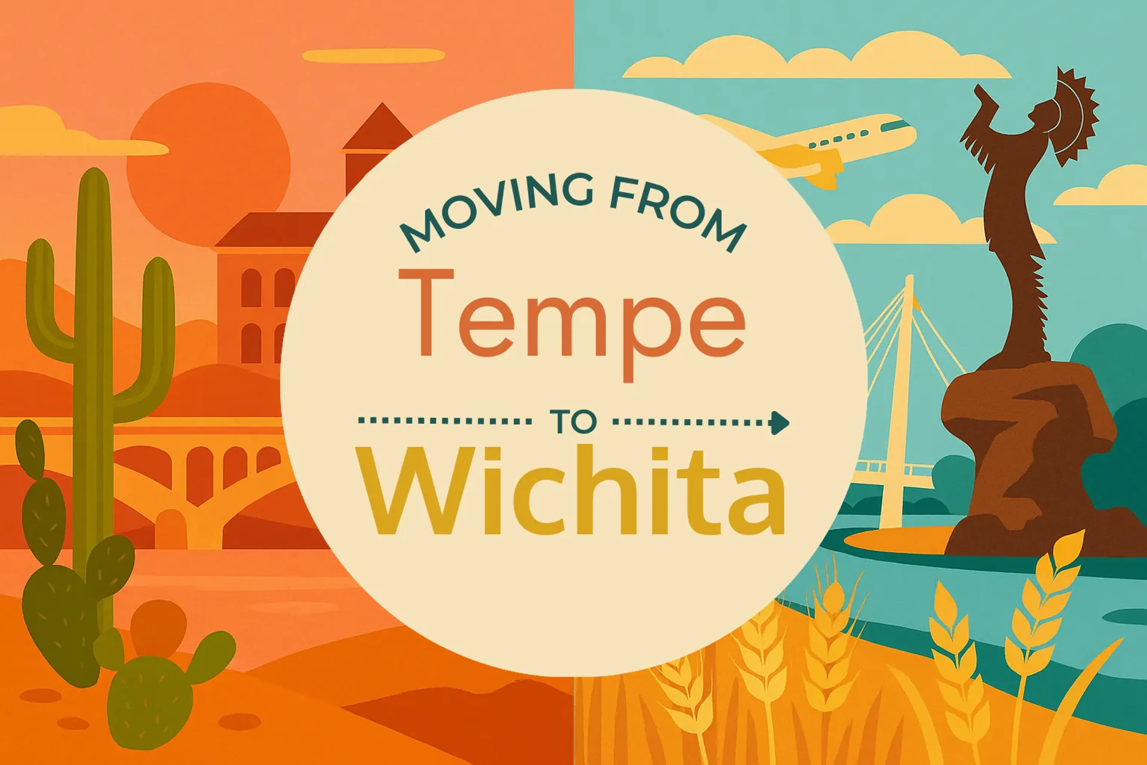 Side-by-side comparison of Tempe to Wichita moving companies