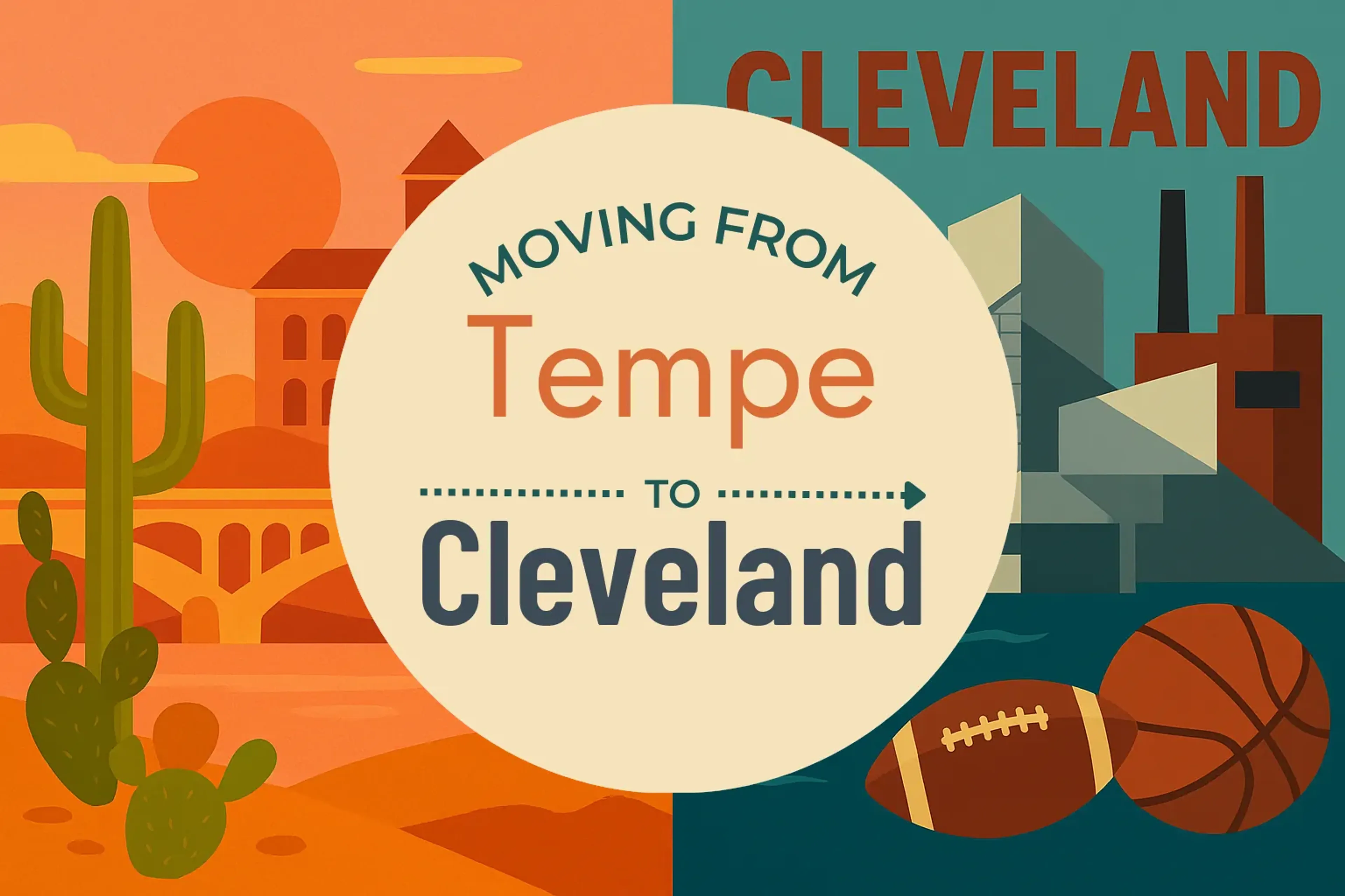 Side-by-side comparison of Tempe to Cleveland moving companies