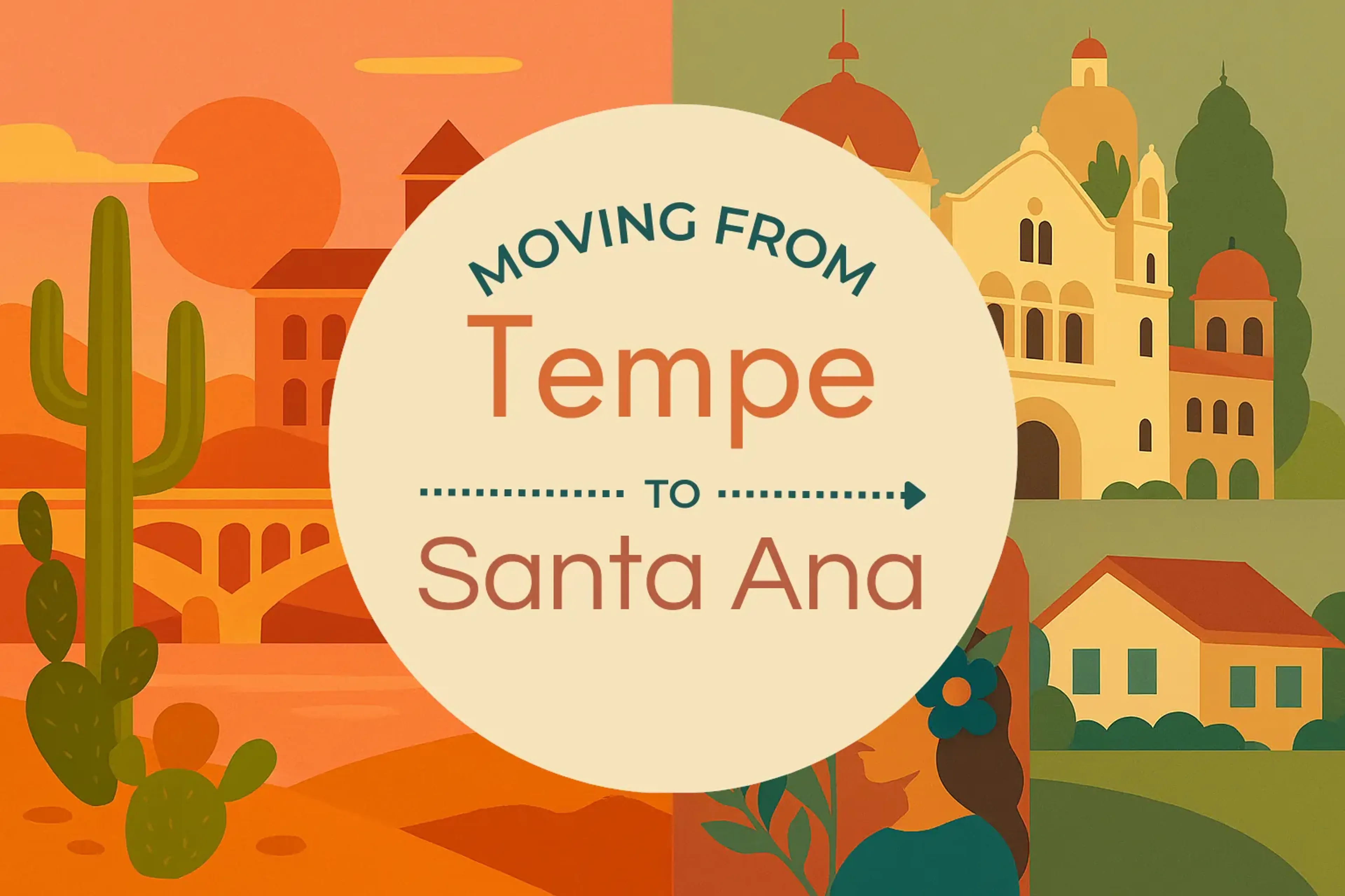 Side-by-side comparison of Tempe to Santa Ana moving companies
