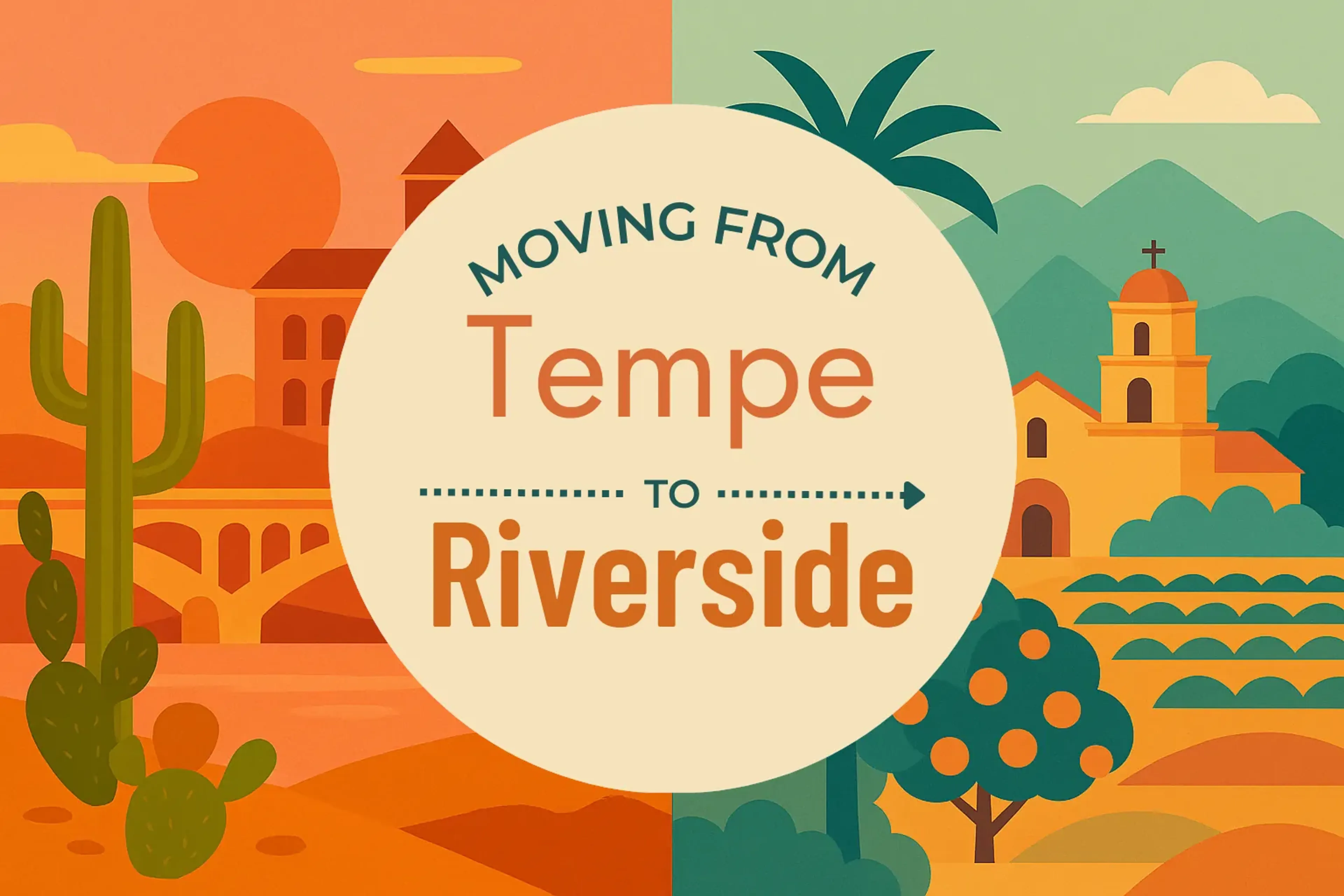 Side-by-side comparison of Tempe to Riverside moving companies