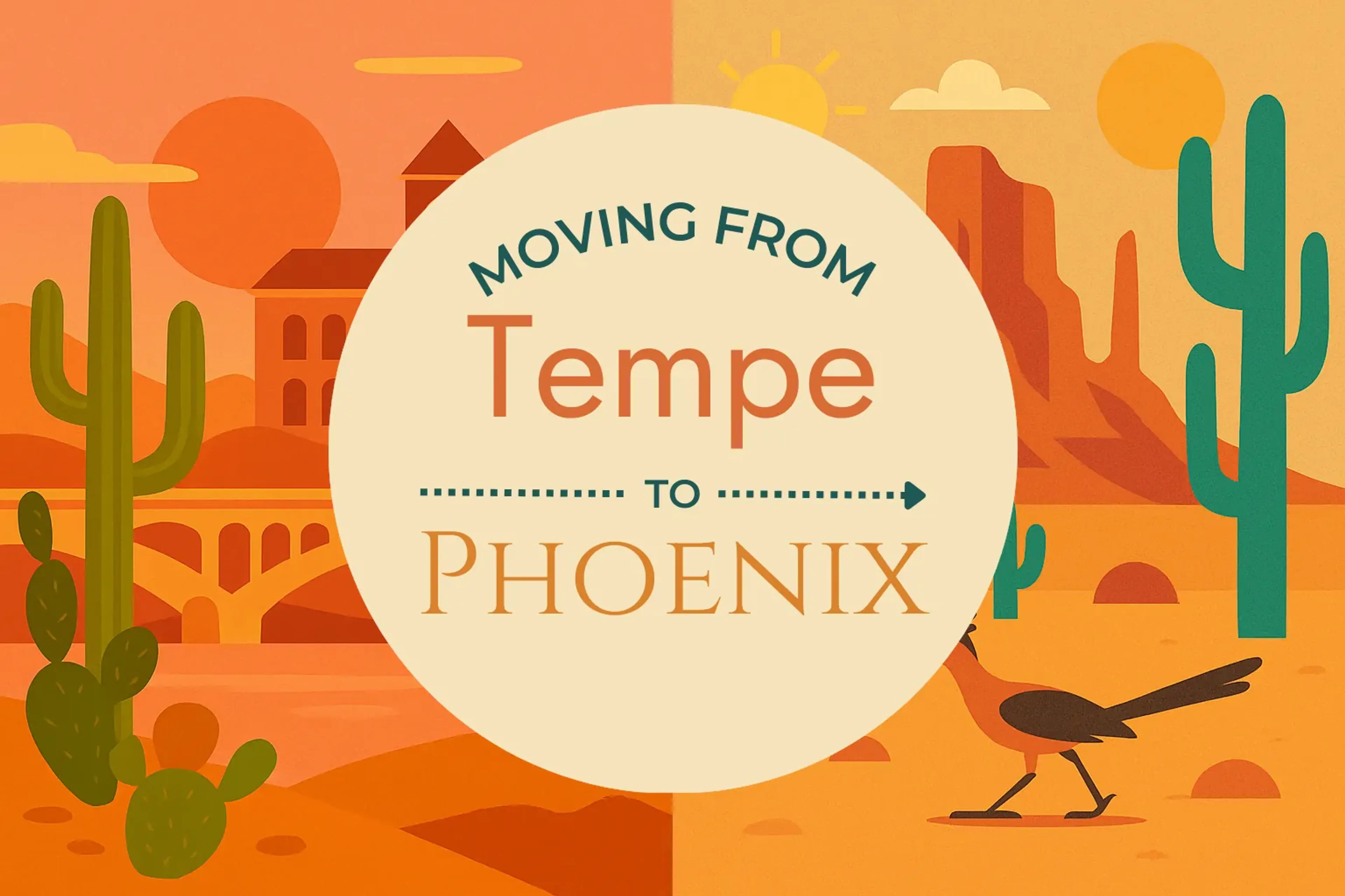 Side-by-side comparison of Tempe to Phoenix moving companies